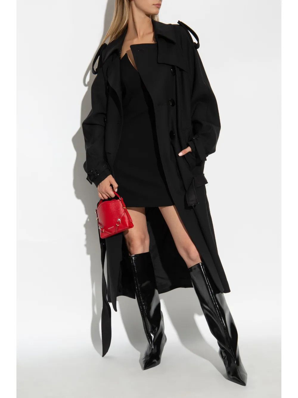 Givenchy o1w1db10326 Volume Trenchcoat in Black Size XS / US 0-2 / IT 36-38 - 2 Thumbnail