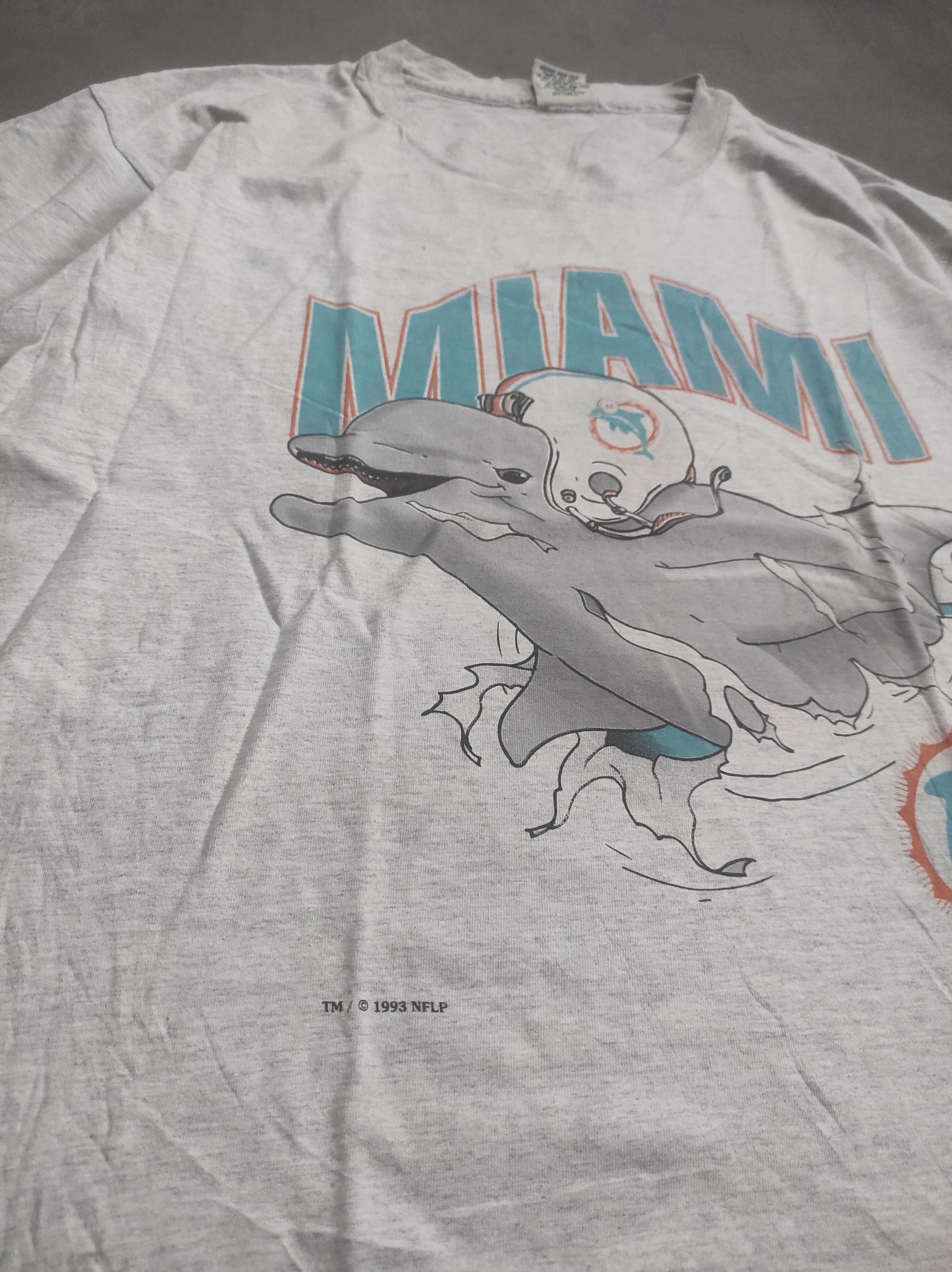 Nutmeg vintage Miami Dolphins NFL tshirt - Break Through Size US XL / EU 56 / 4 - 3 Thumbnail