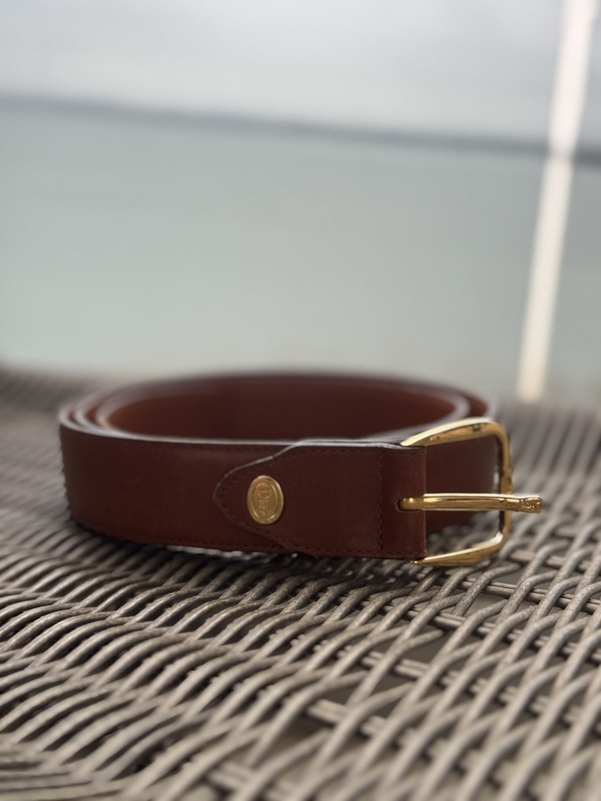 Christian Dior Monsieur Christian Dior Monsieur solid brass belt brown Size 36 - 1 Thumbnail