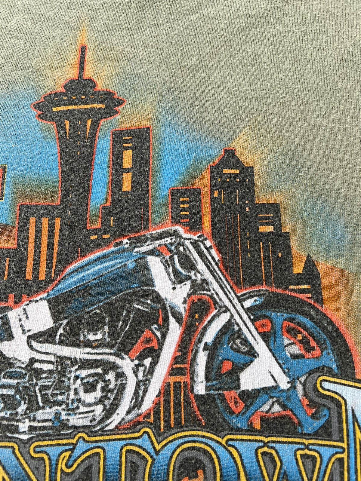 Harley Davidson Vintage 2003 Harley Davidson Downtown Seattle WA T-shirt Size US L / EU 52-54 / 3 - 13 Thumbnail