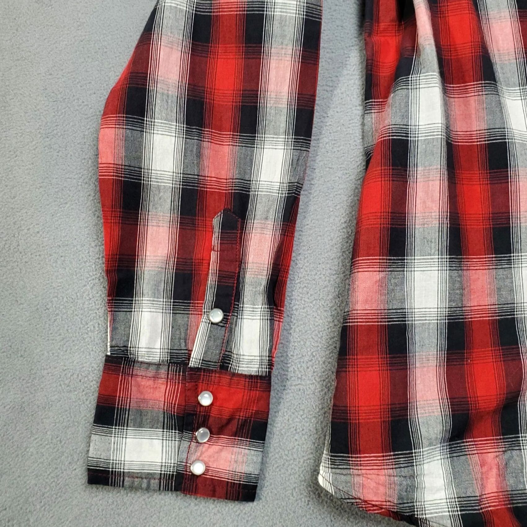 Roper Roper Shirt Womens Large Red Plaid Western Cowboy Pearl Snap Rodeo Top Size L / US 10 / IT 46 - 2 Thumbnail
