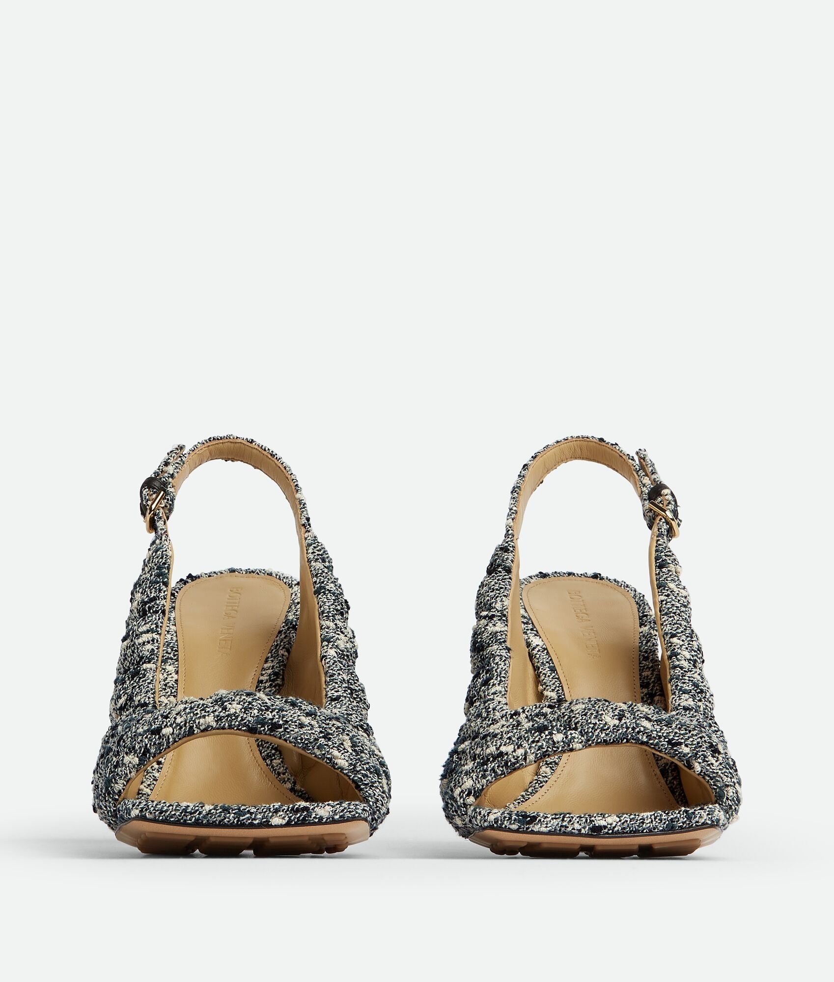 Bottega Veneta o1loc1c0925 732358 Padded Slingback Sandals in Green Size US 4 / IT 34 - 2 Thumbnail
