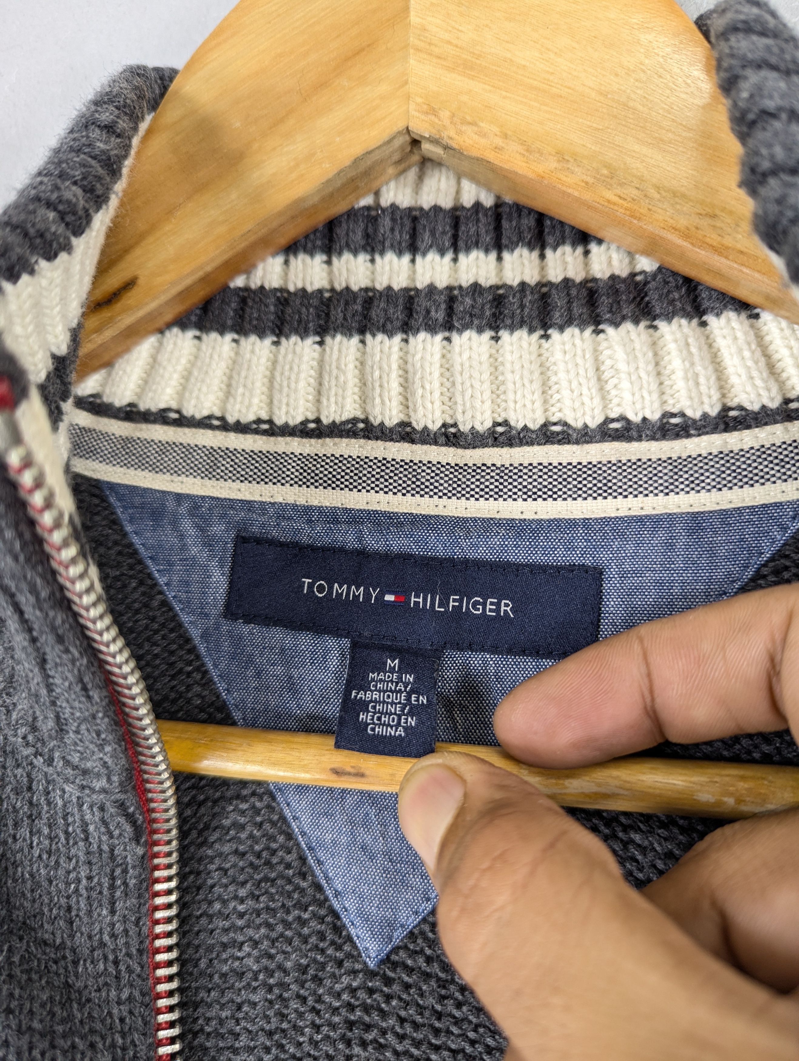 Tommy Hilfiger Tommy Hilfiger Classic Athletics Knit Zipper Sweater Grey M Size US M / EU 48-50 / 2 - 8 Thumbnail