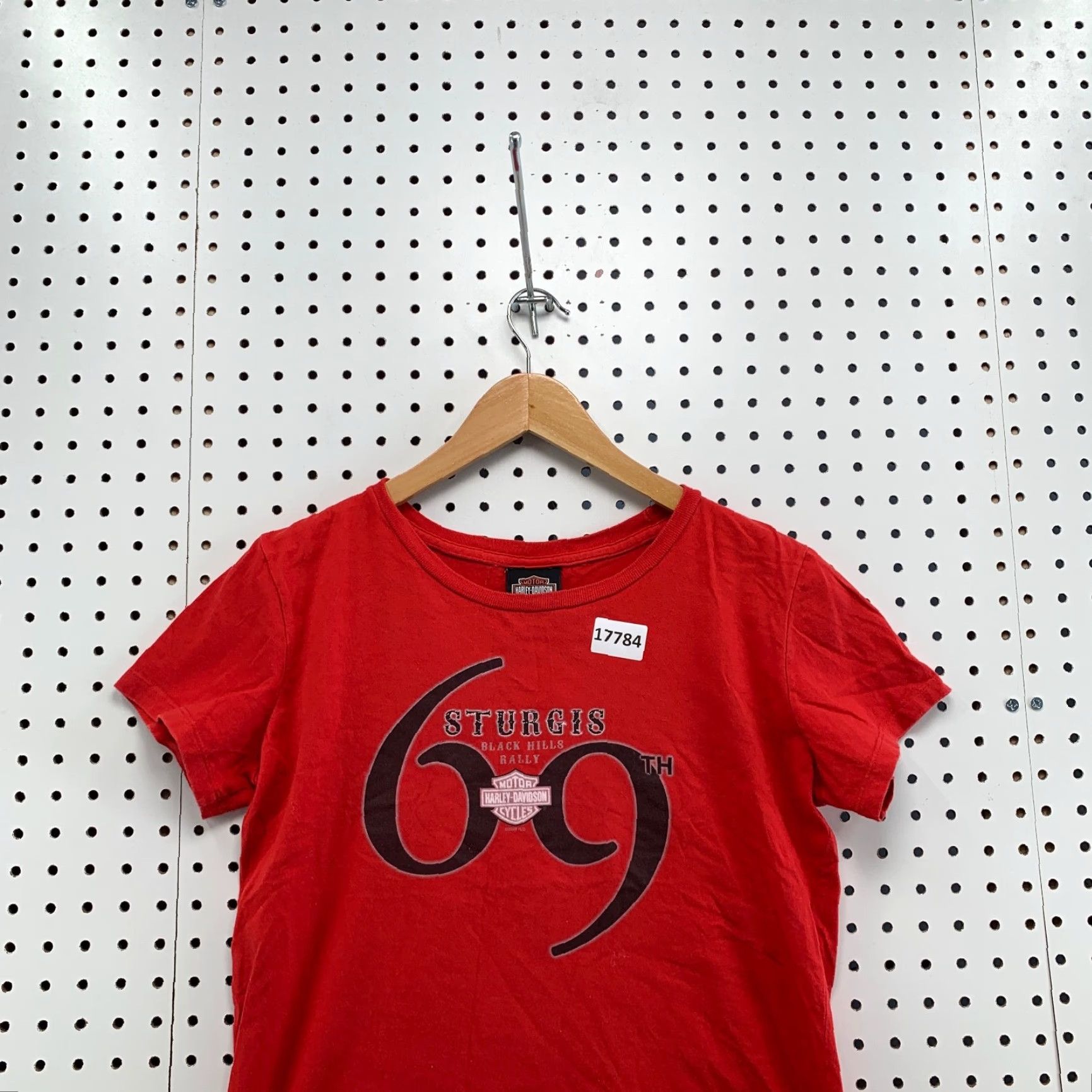 Harley Davidson VINTAGE Harley Davidson Motorcycle Sturgis Womens L Shirt Red 69th Annual Fits 17.5X21 Size L / US 10 / IT 46 - 2 Thumbnail