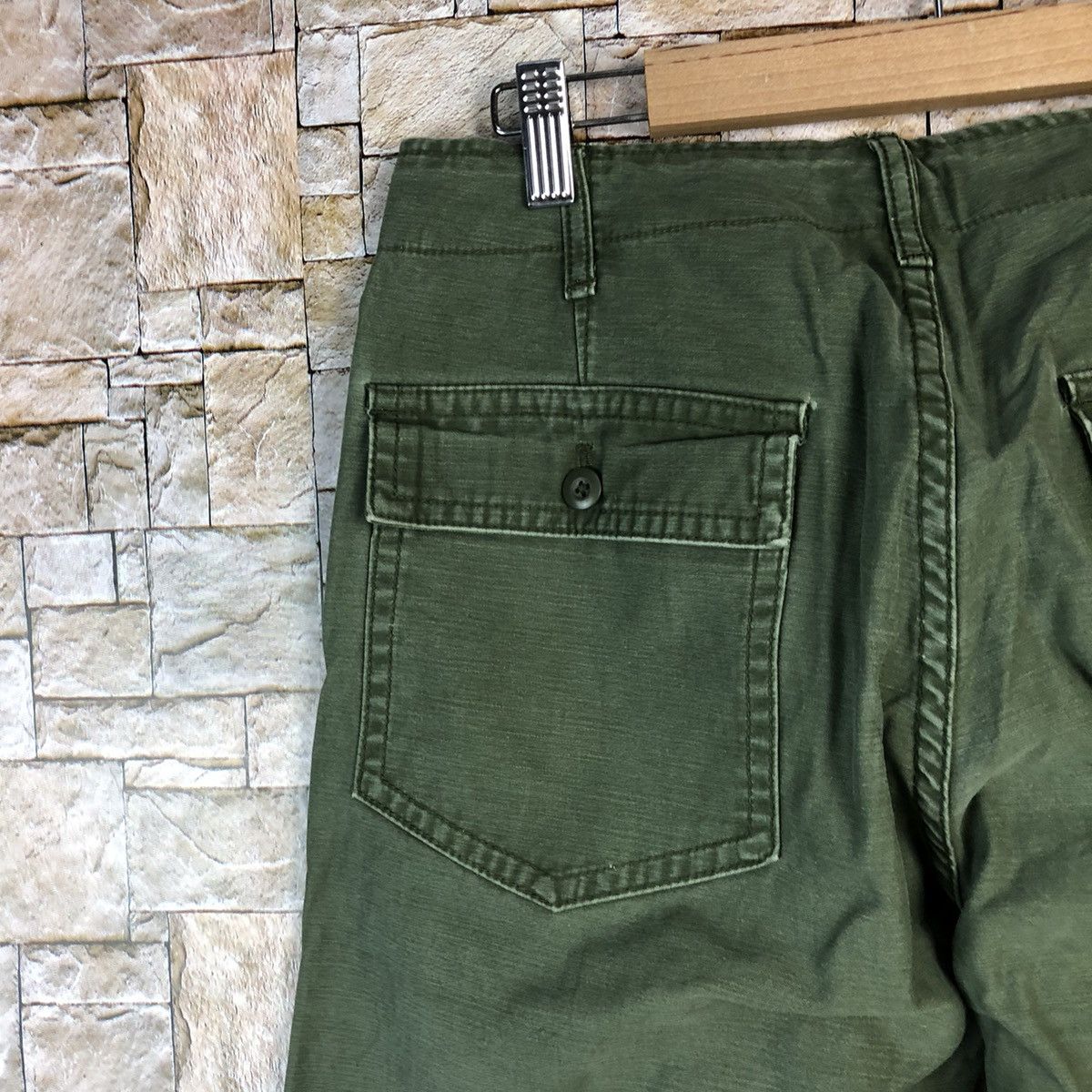 Japanese Brand Back Number Green cargo Pants #A1023 Size US 28 / EU 44 - 14 Thumbnail