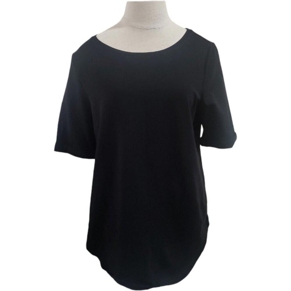 Chicos CT1805 Chico's Black Short Sleeve T-Shirt M Size M / US 6-8 / IT 42-44 - 1 Thumbnail