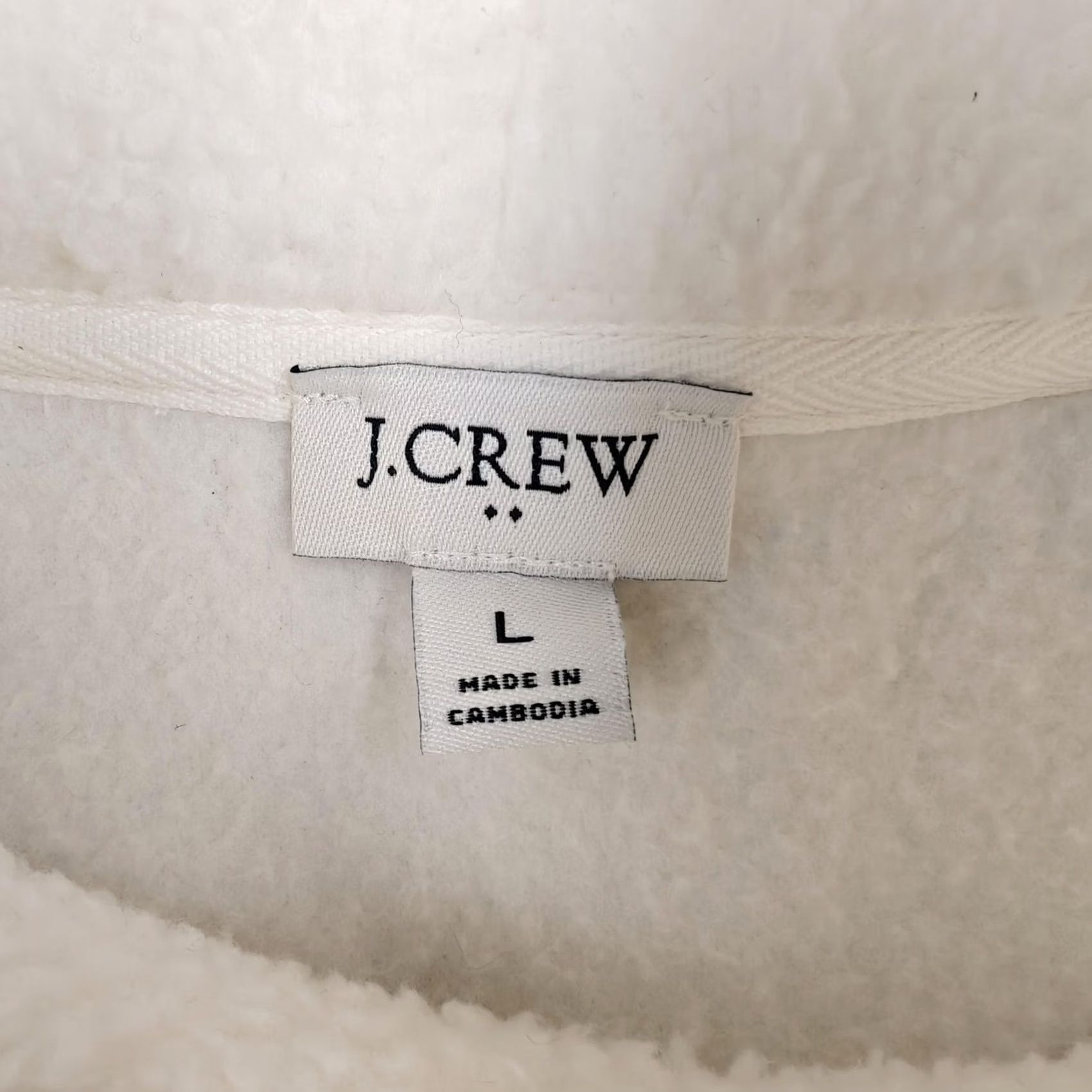 J.Crew J. Crew Sweater Womens Large White Fleece Turtleneck Raglan Pullover Cozy Shirt Clothing Size L / US 10 / IT 46 - 2 Thumbnail