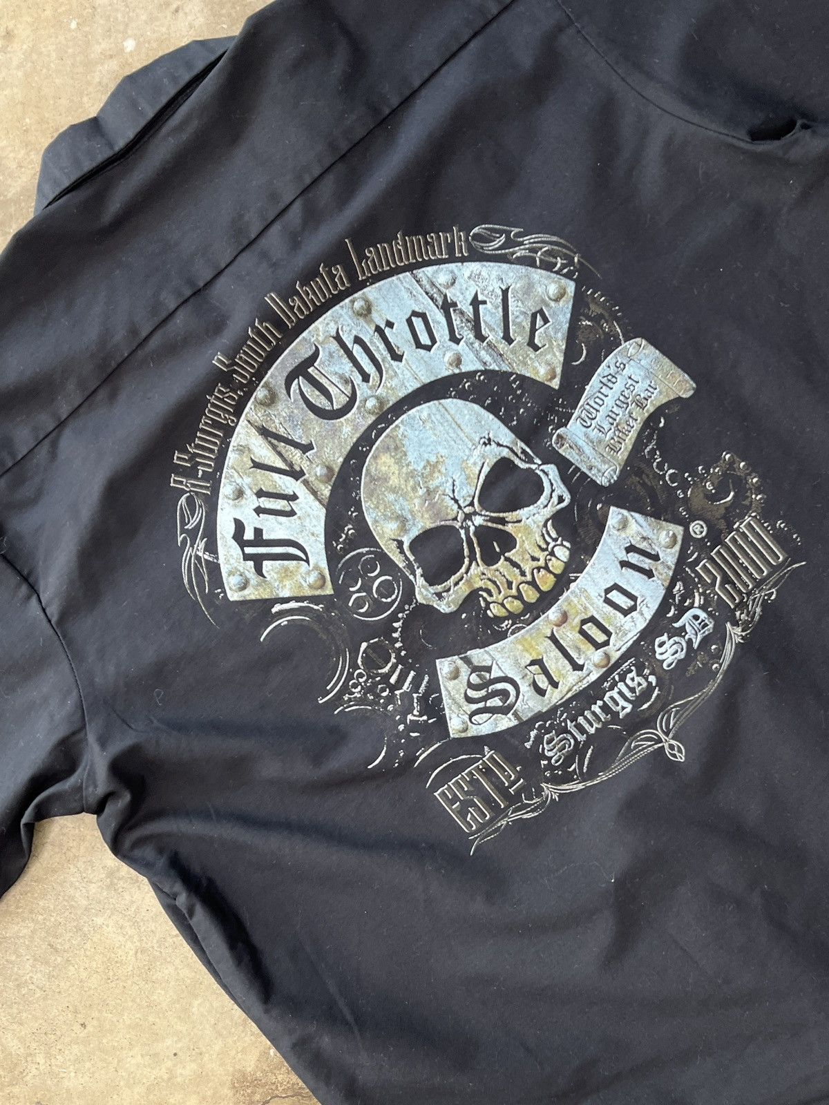 Harley Davidson × Vintage Vintage Full Throttle Saloon Sturgis Skull Pocket Button 3XL Size US XXL / EU 58 / 5 - 1 Thumbnail