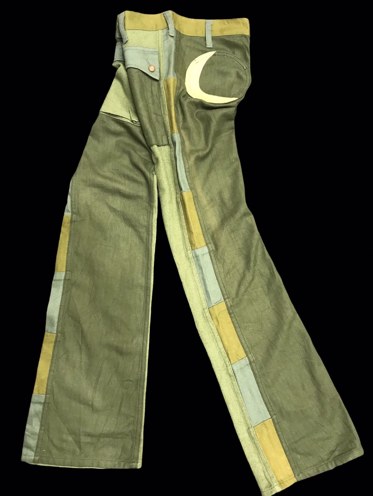 Japanese Brand 💥ART X FLARE💥ARCHIVAL MASH MULTITONES LOW RISE PANT F402 Size US 30 / EU 46 - 2 Thumbnail