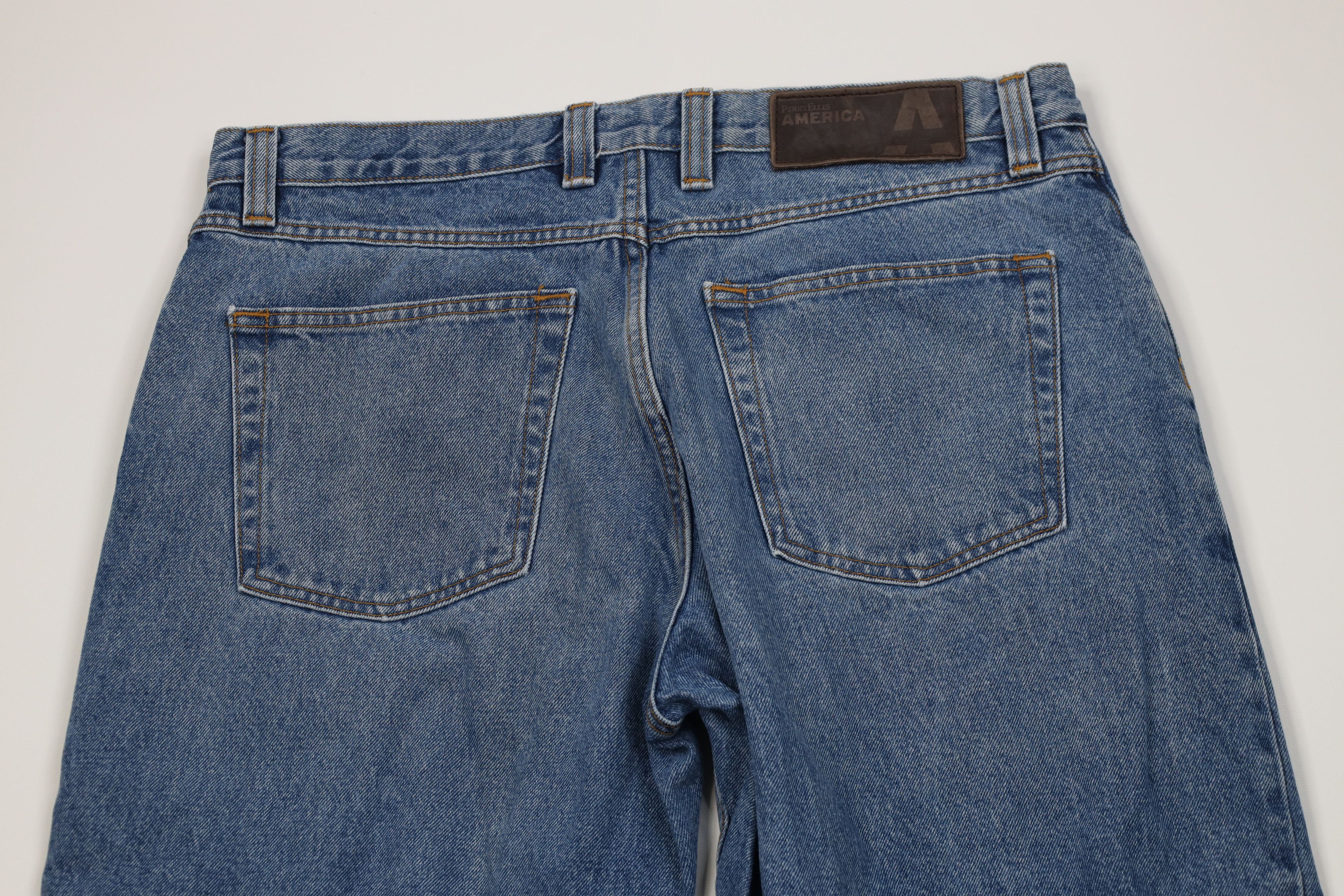 Vintage Vintage 90s Streetwear Wide Leg Denim Jeans Blue Cotton Size US 36 / EU 52 - 11 Thumbnail