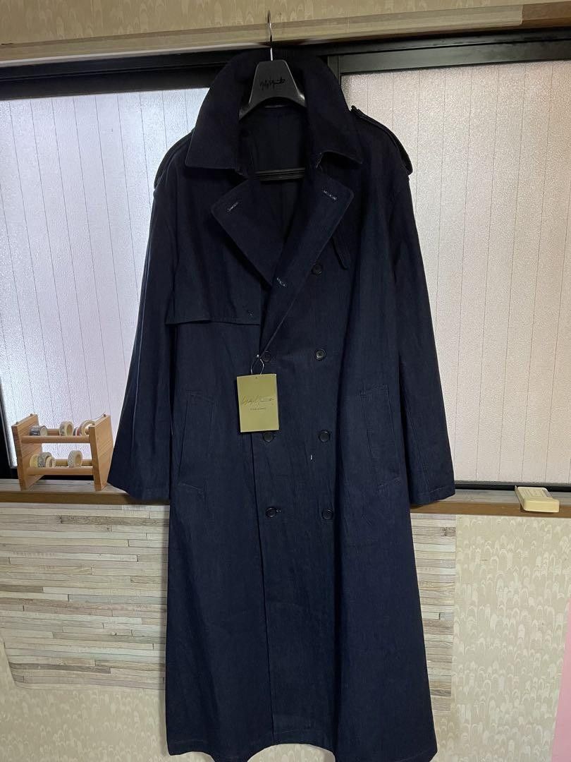 POUR HOMME 23AW Denim Trench Coat yohjiyamamoto 23aw denim trench coat