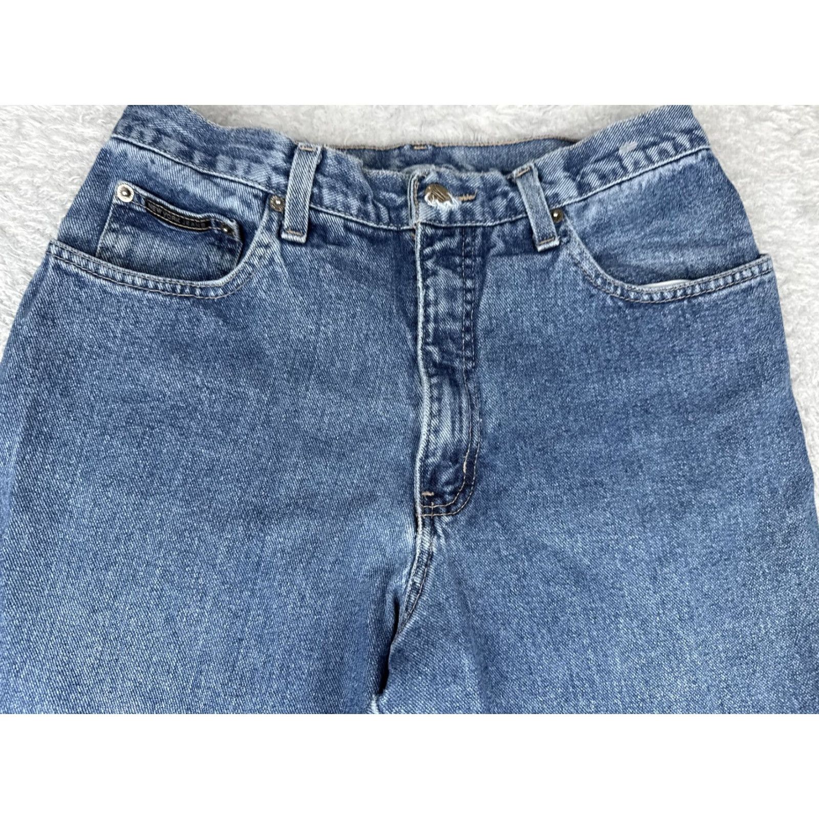 Vintage VINTAGE NY Jeans Womens Jeans Bootcut 10 Blue 27x31 Distressed 5-Pocket Pockets 90s Size 32" / US 10 / IT 46 - 4 Thumbnail
