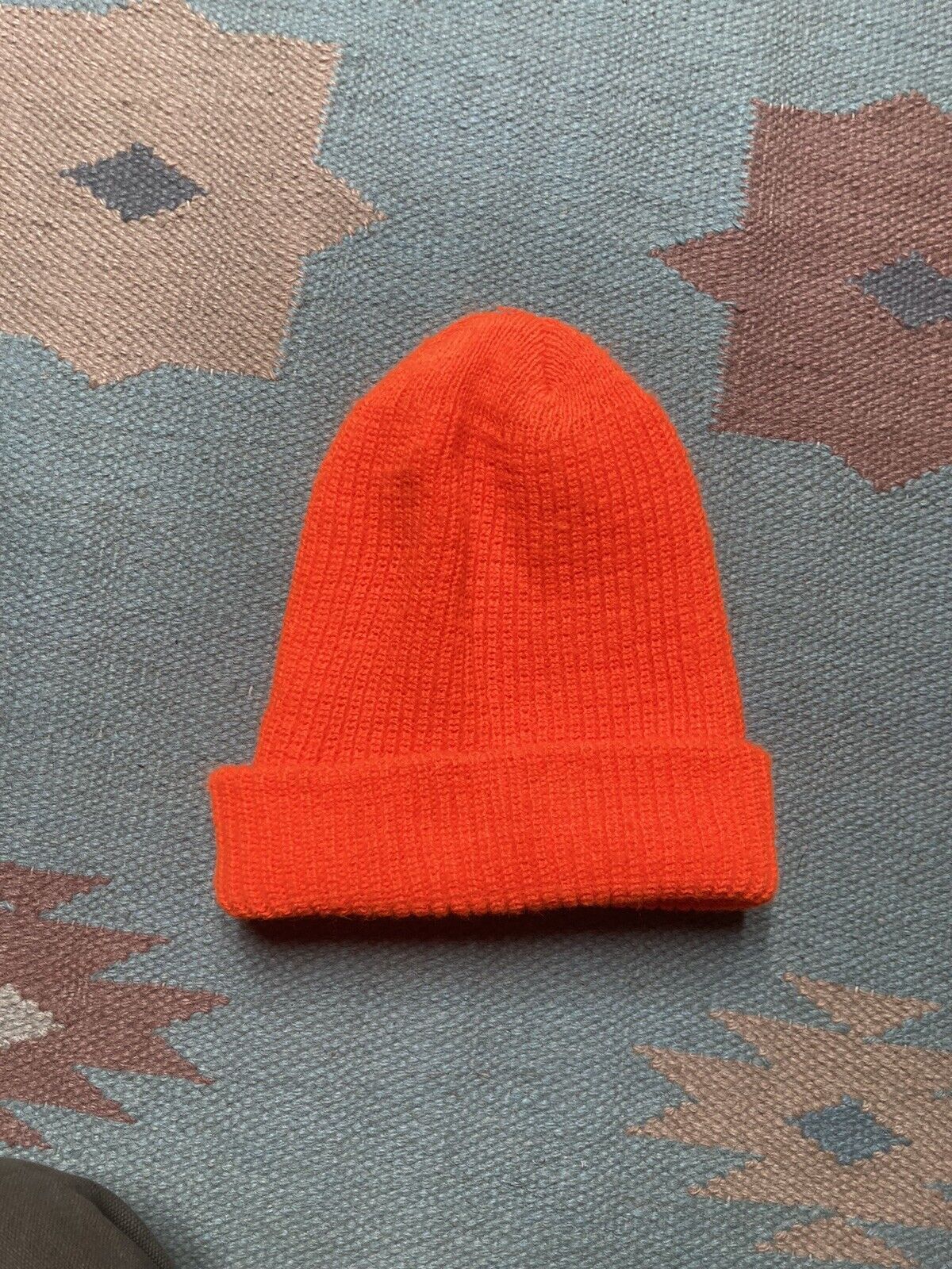 Scully × Vintage VTG knit beanie skull cap blaze orange hi vis neon hunting Size ONE SIZE - 3 Thumbnail