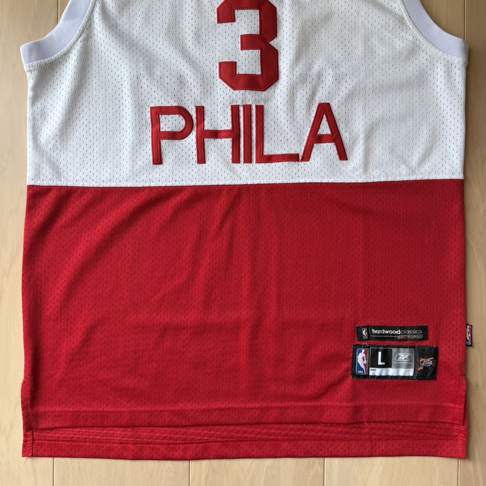 Reebok × Vintage Allen Iverson Philadelphia 76ers Jersey White Red Y2K Reebok Size US L / EU 52-54 / 3 - 4 Thumbnail