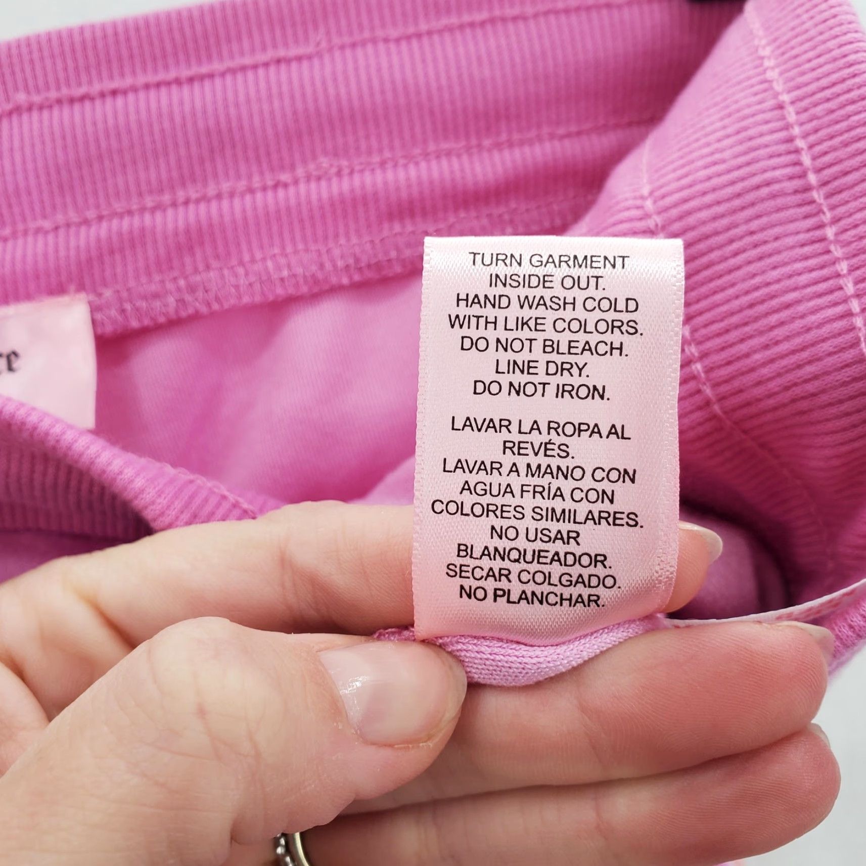 Juicy Couture Juicy Couture Womens Pants Large Pink Velour Sleepwear Rhinestone Back Y2K NWT Size 36" / US 14 / IT 50 - 6 Thumbnail