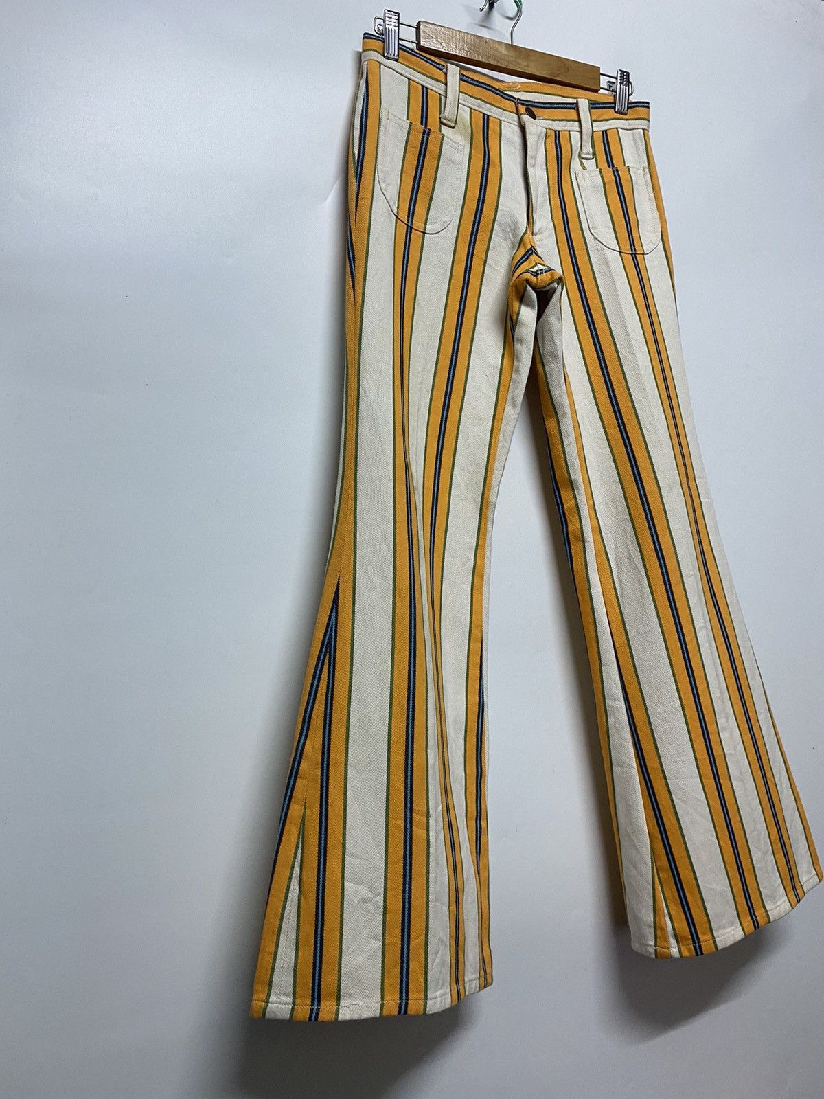 Japanese Brand × Vintage Vintage GAYTOGS Flare Leg Stripes Kicky Craze in Gay Size US 28 / EU 44 - 6 Thumbnail