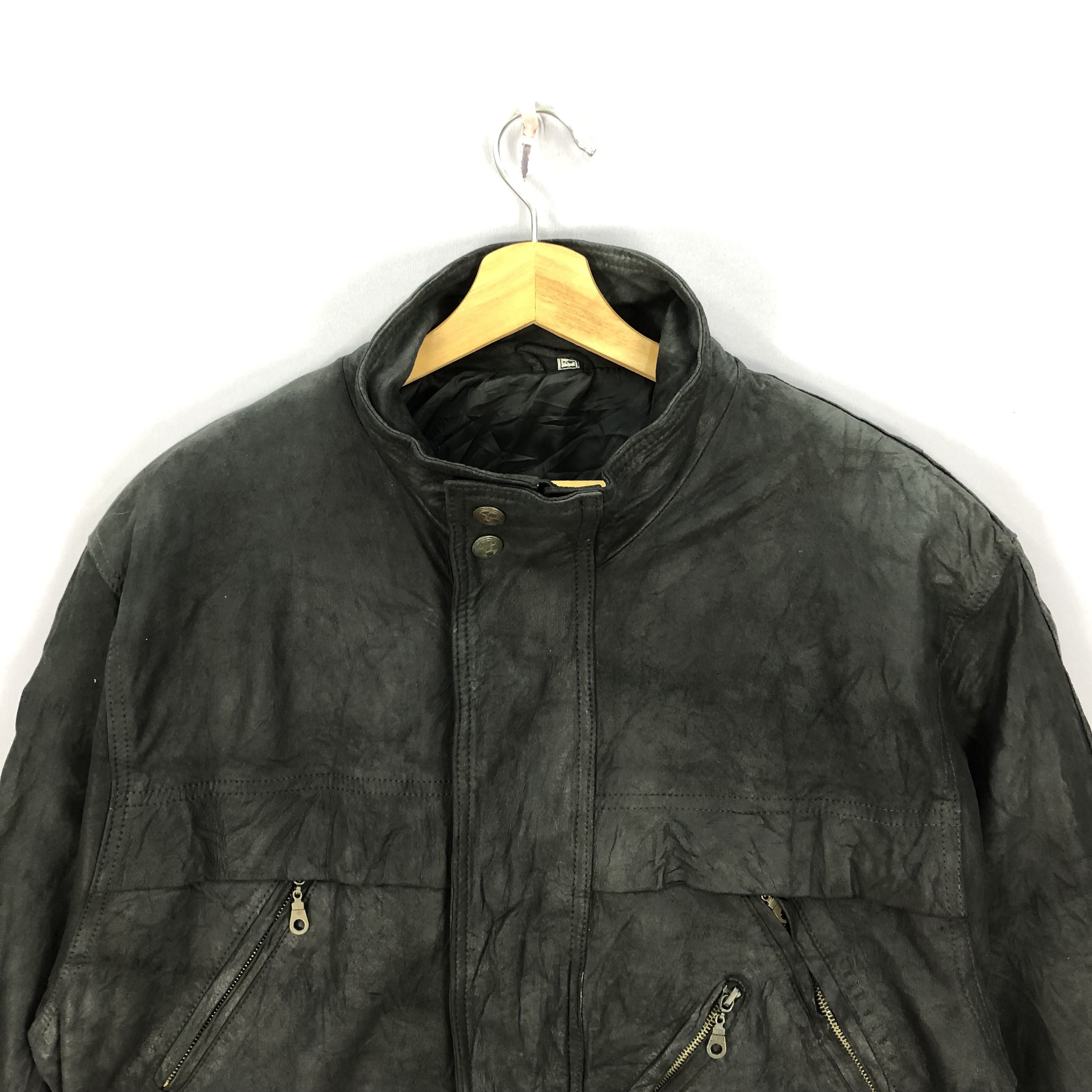 Gianni Valentino × Vintage Vintage 80s Gianni Leather Jacket Zipper Rider Jackets Size US M / EU 48-50 / 2 - 3 Thumbnail