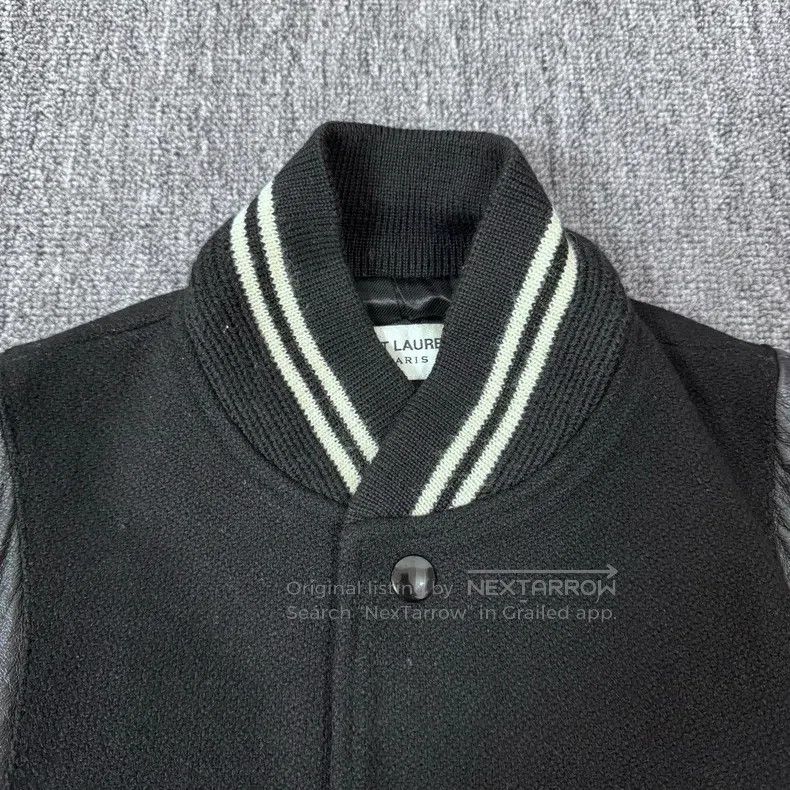 Saint Laurent Paris Saint Laurent Paris Black Baseball Jacket i Size XS / US 0-2 / IT 36-38 - 4 Thumbnail