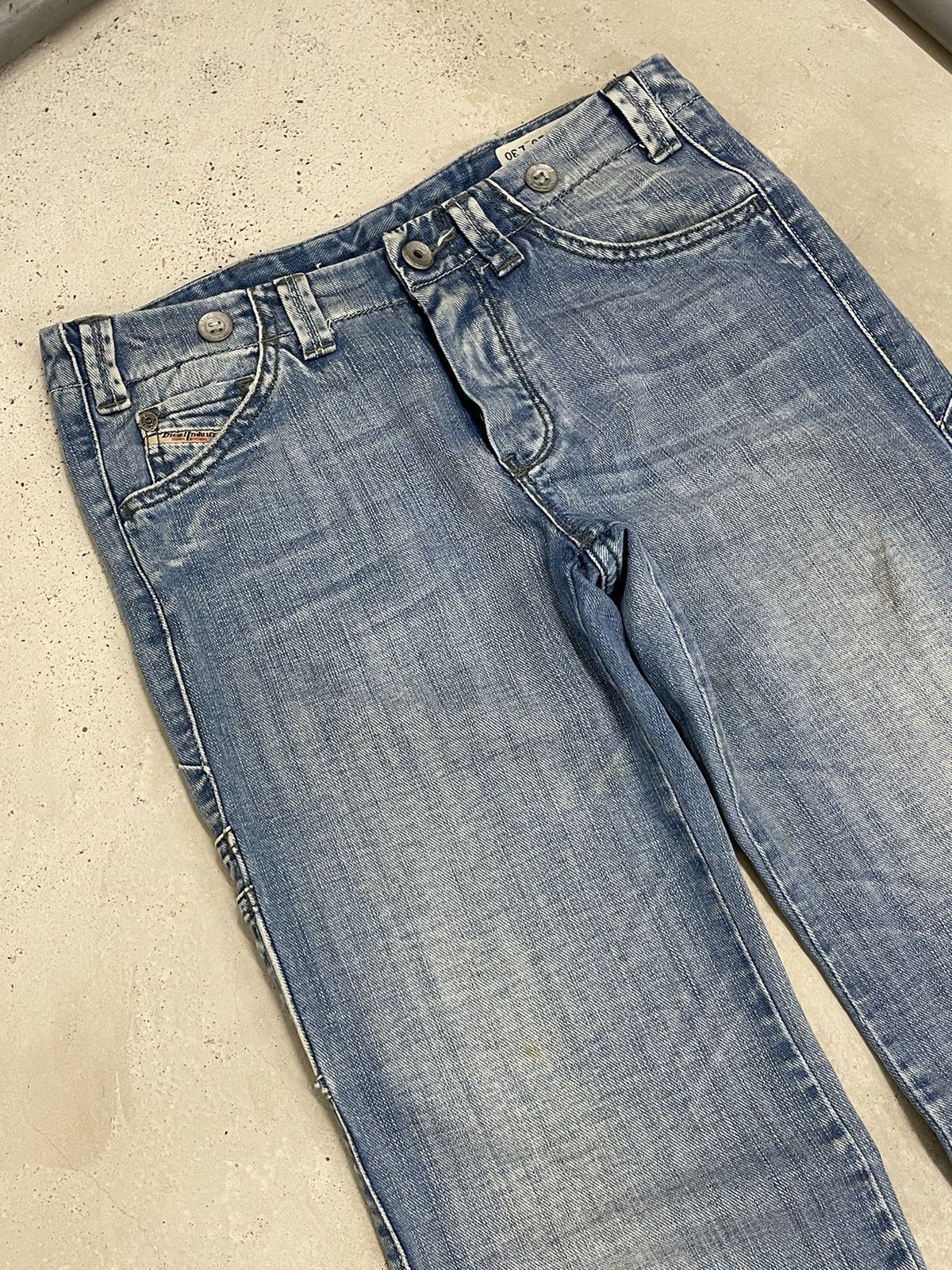 Diesel Diesel Purly Wide Leg Flare Old Money Italian Style Size US 29 - 3 Thumbnail