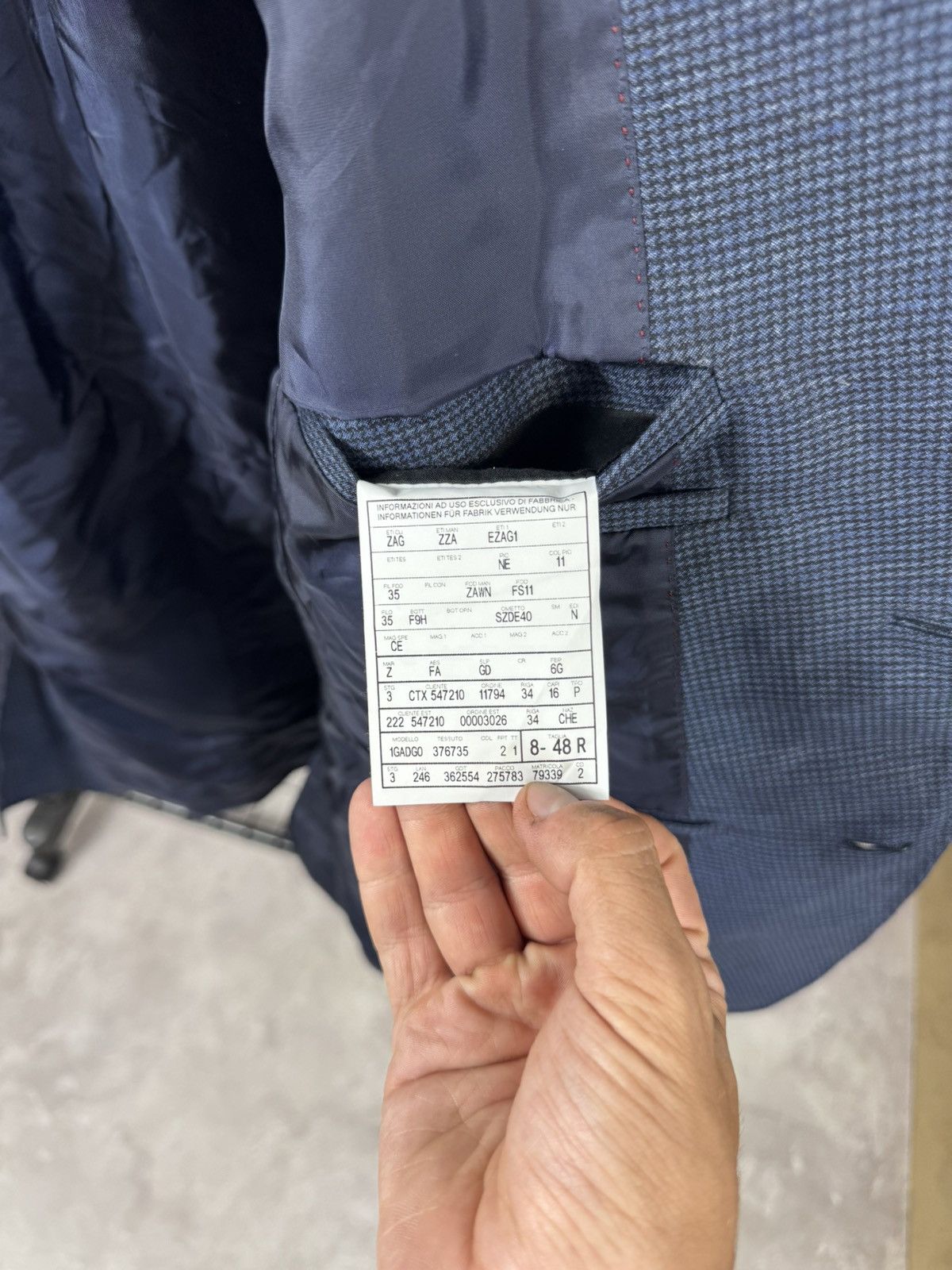 Z Zegna Z Zegna Dark Blue Blazer Size 48R - 9 Thumbnail