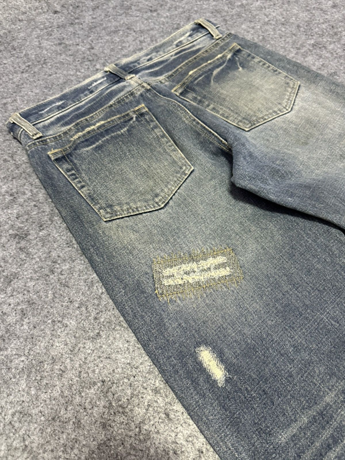 Japanese Brand Distressed Patch Work Japanese Grunge Denim Pants Size US 30 / EU 46 - 13 Thumbnail