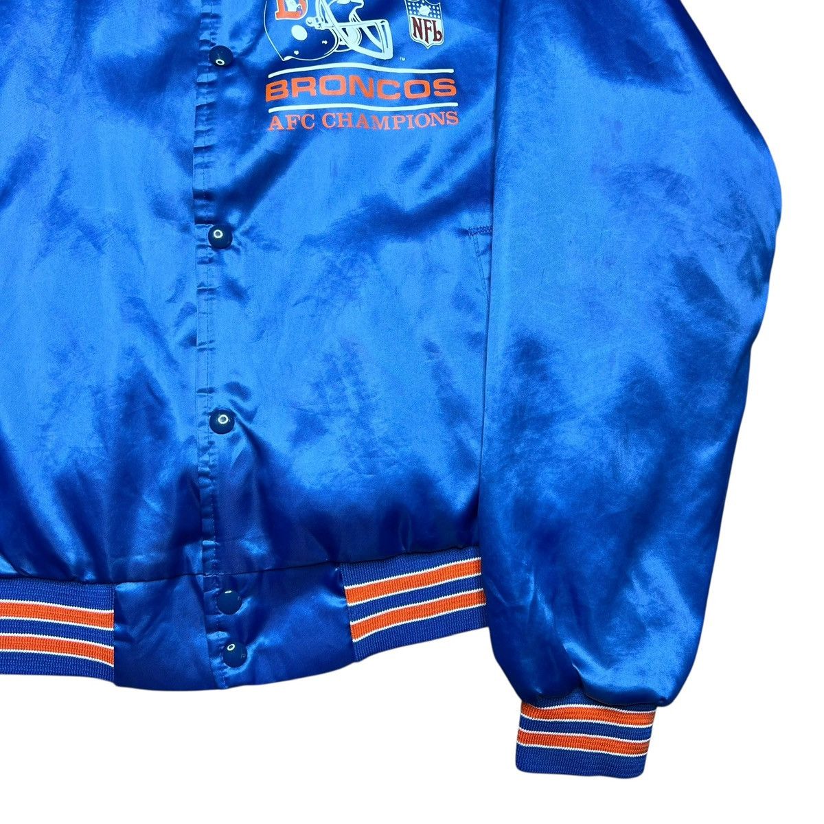 Chalk Line Denver Broncos AFC Champions Chalk Line Satin Bomber Jacket Size US L / EU 52-54 / 3 - 18 Thumbnail