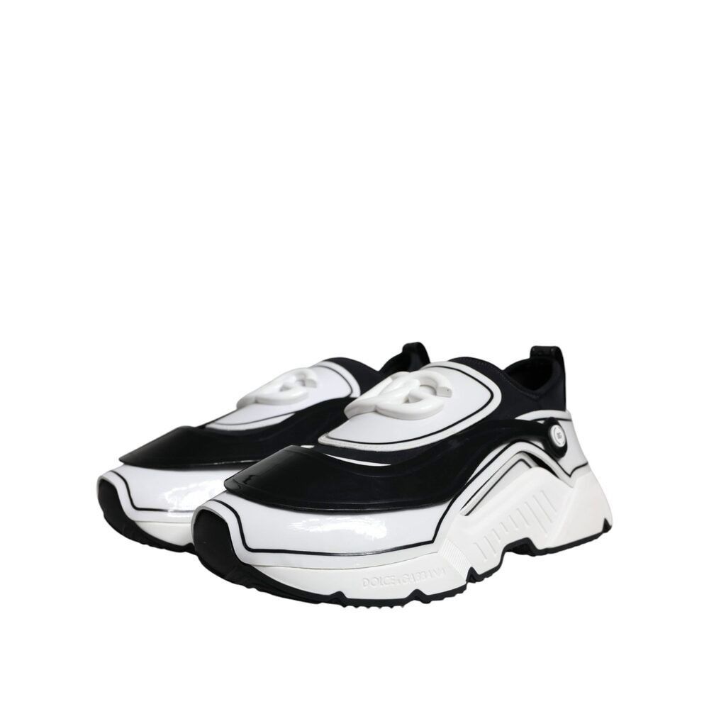 Dolce & Gabbana Dolce & Gabbana White Black Logo Plaque Daymaster Sneakers S Size US 11 / EU 44 - 3 Thumbnail