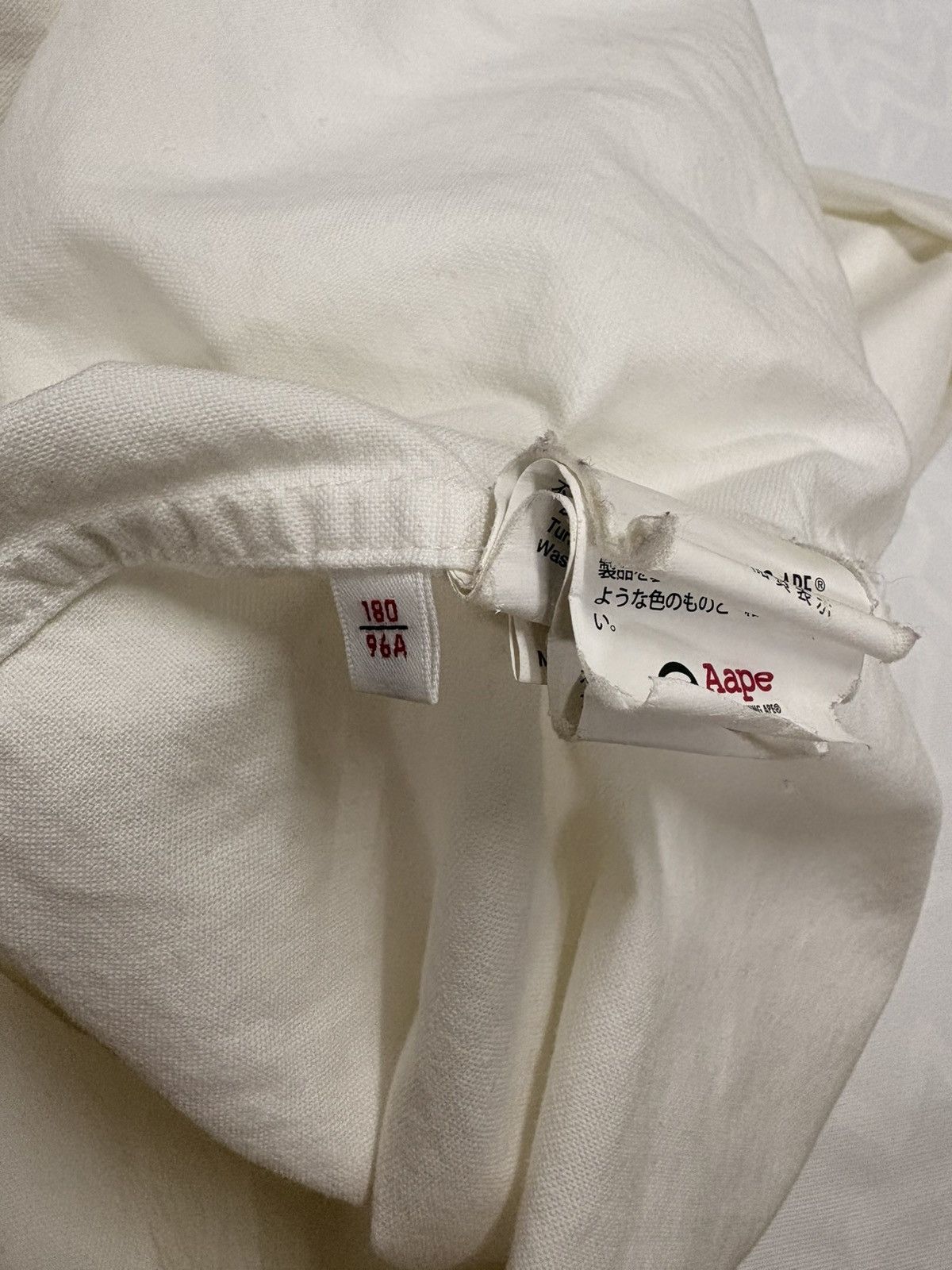 Aape BAPE Camo Logo Oxford Button-Up Shirt (White) Size US L / EU 52-54 / 3 - 12 Thumbnail