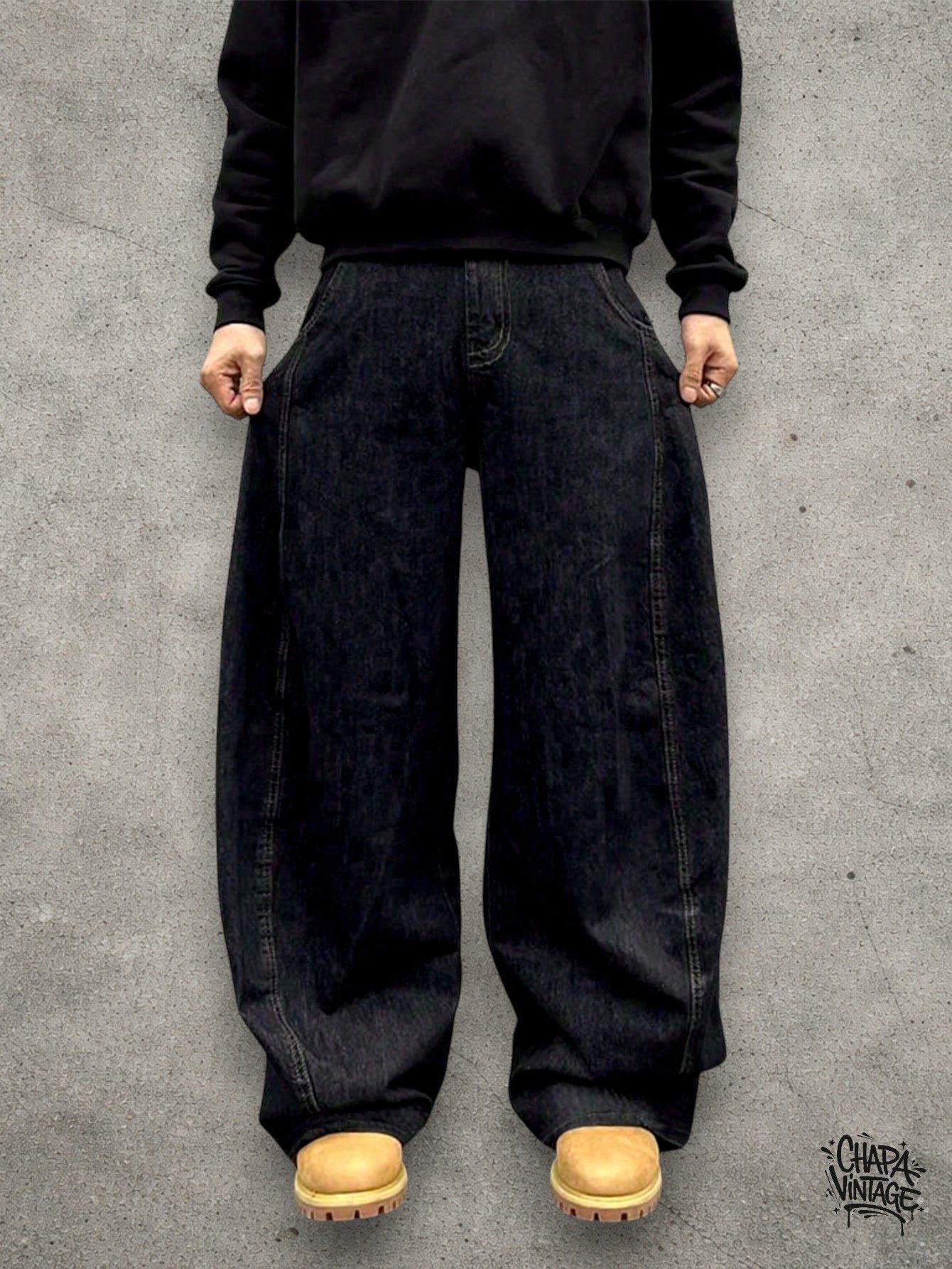 Vintage Baggy dark blue jeans Size US 32 / EU 48 - 2 Thumbnail