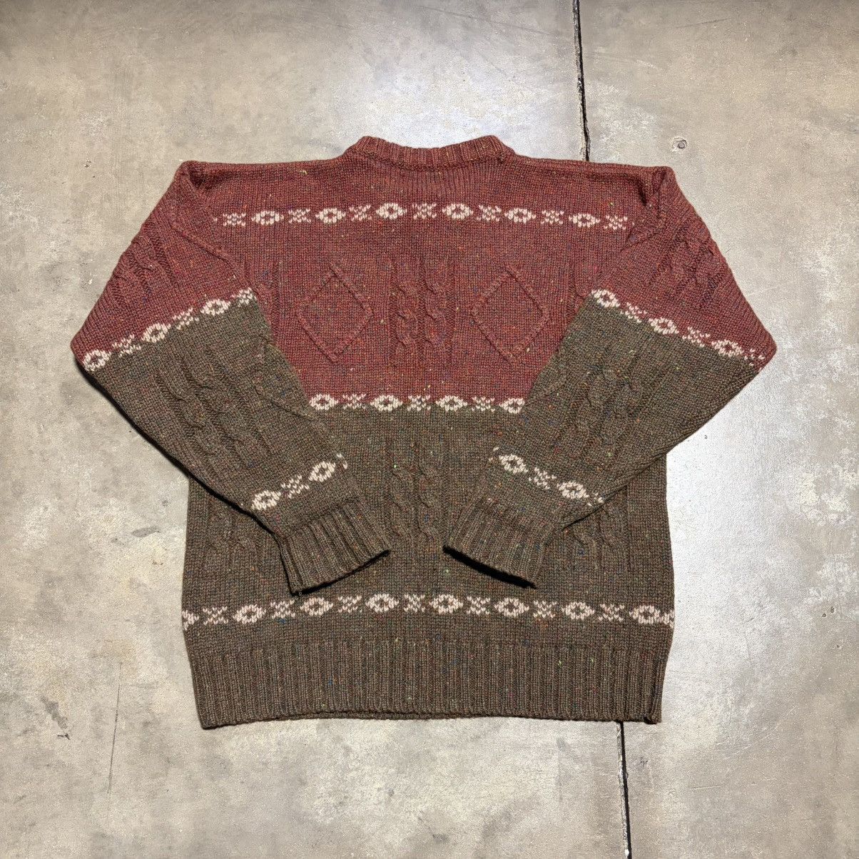 Eddie Bauer Vintage Eddie Bauer Wool Sweater Cable Knit Fair Isle Chunky Size US M / EU 48-50 / 2 - 8 Thumbnail
