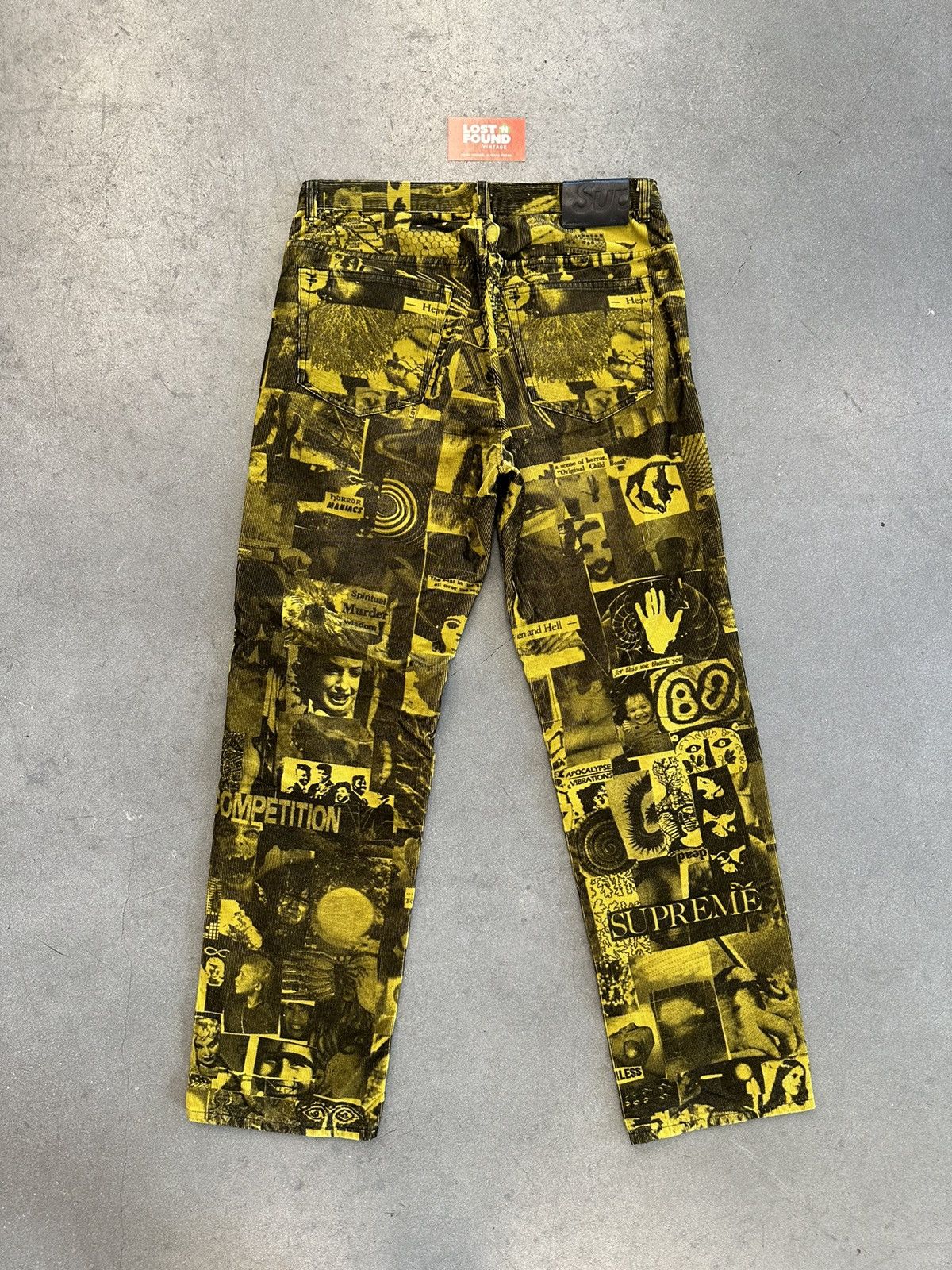 Supreme SS18 Supreme Vibrations Corduroy Yellow Pants | Grailed