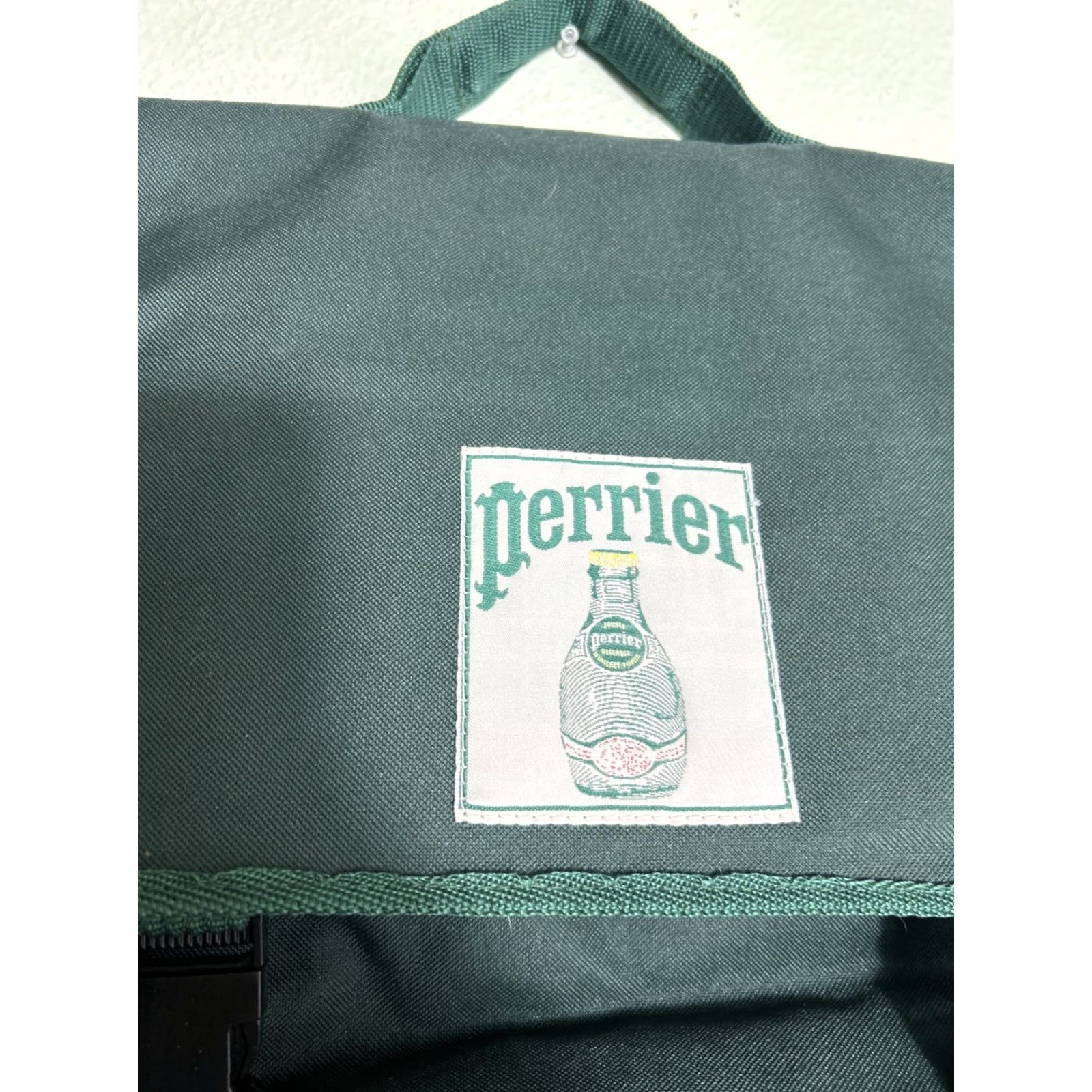 Vintage VINTAGE Perrier Sparkling Water Crossbody Messenger Bag Green 17x12x6 Large Men Size ONE SIZE - 3 Thumbnail