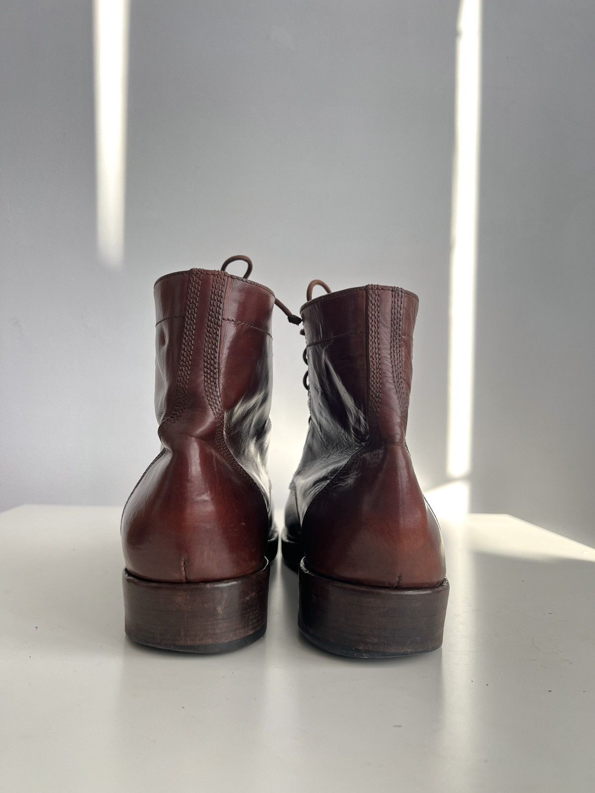 Marsell 🔥Officine Creative Lawry 001 Leather Cognac Boots Size US 11.5 / EU 44-45 - 19 Thumbnail