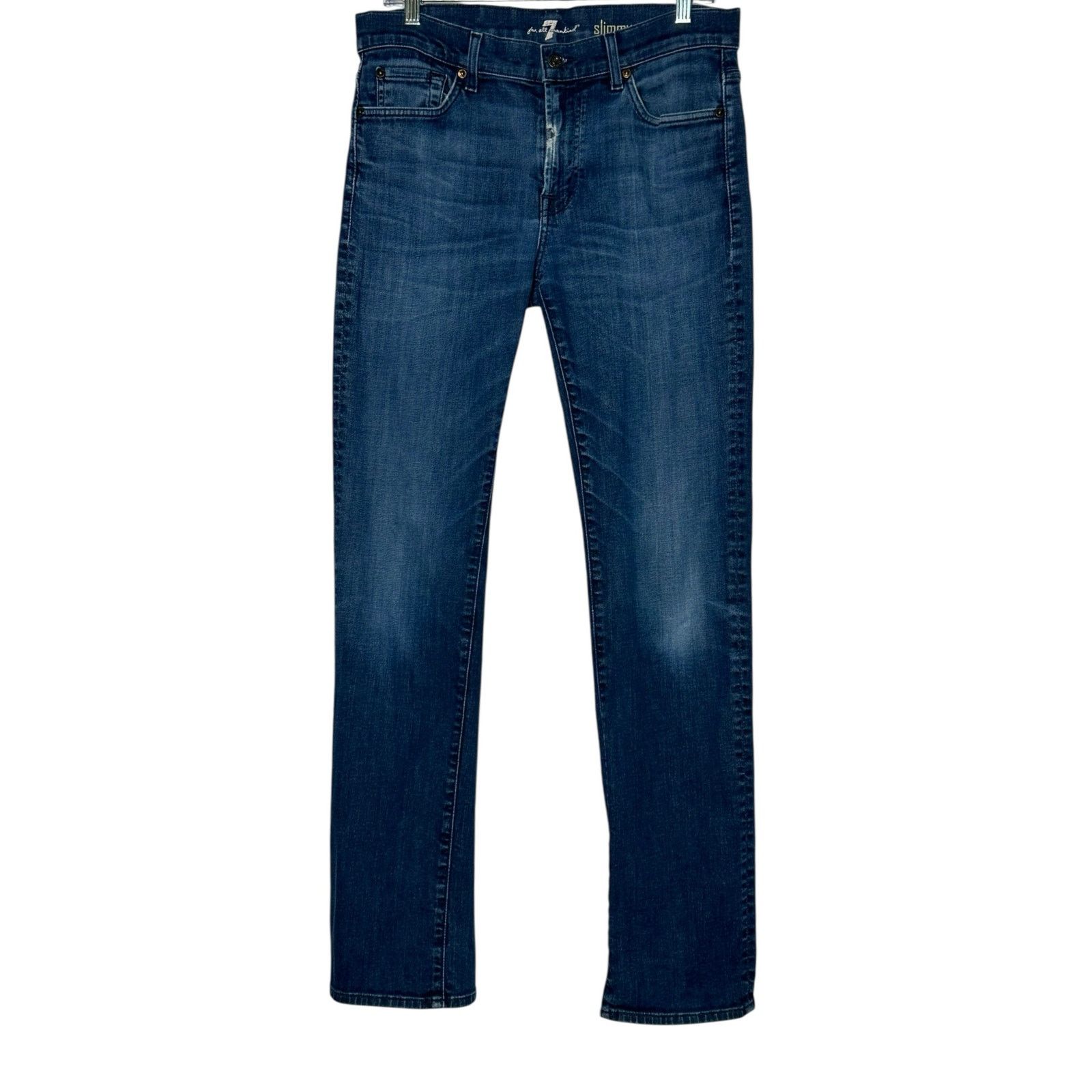 7 For All Mankind 7 for all Mandkind Slimmy distressed blue jeans size 32 Size US 32 / EU 48 - 7 Thumbnail