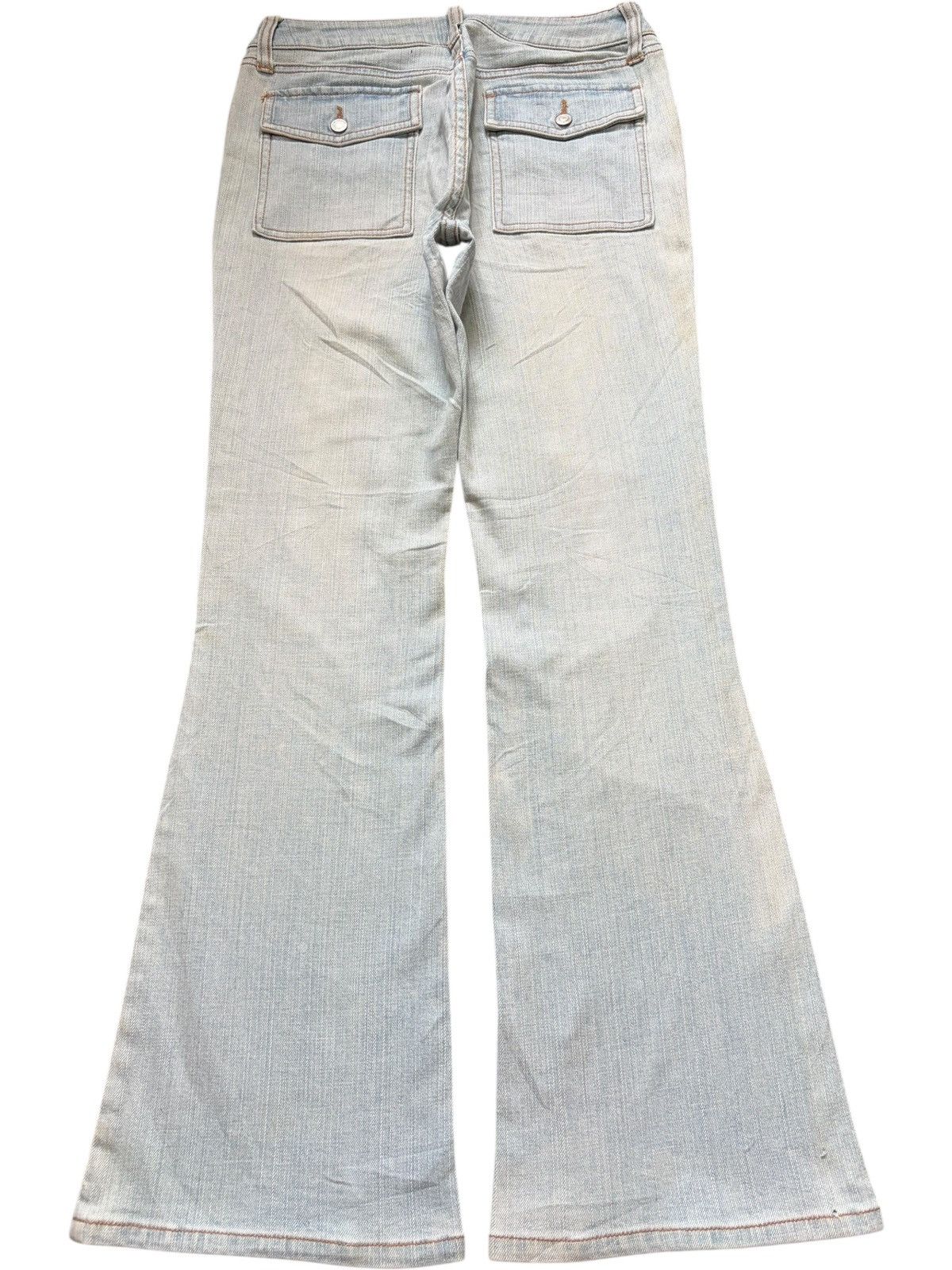 Hysteric Glamour Vintage Japanese Brand Light Wash Distress Flare Jeans Size 27" / US 4 / IT 40 - 2 Thumbnail