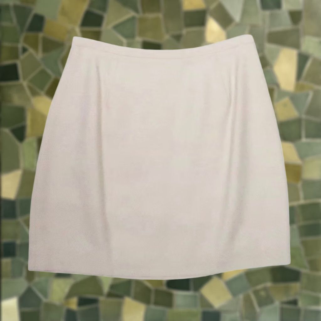 Vintage VINTAGE 90s Classiques Entier Silk Mini Skirt Cream Size 2 Women Short 100% Silk Zip Back Size 26" / US 2 / IT 38 - 1 Thumbnail