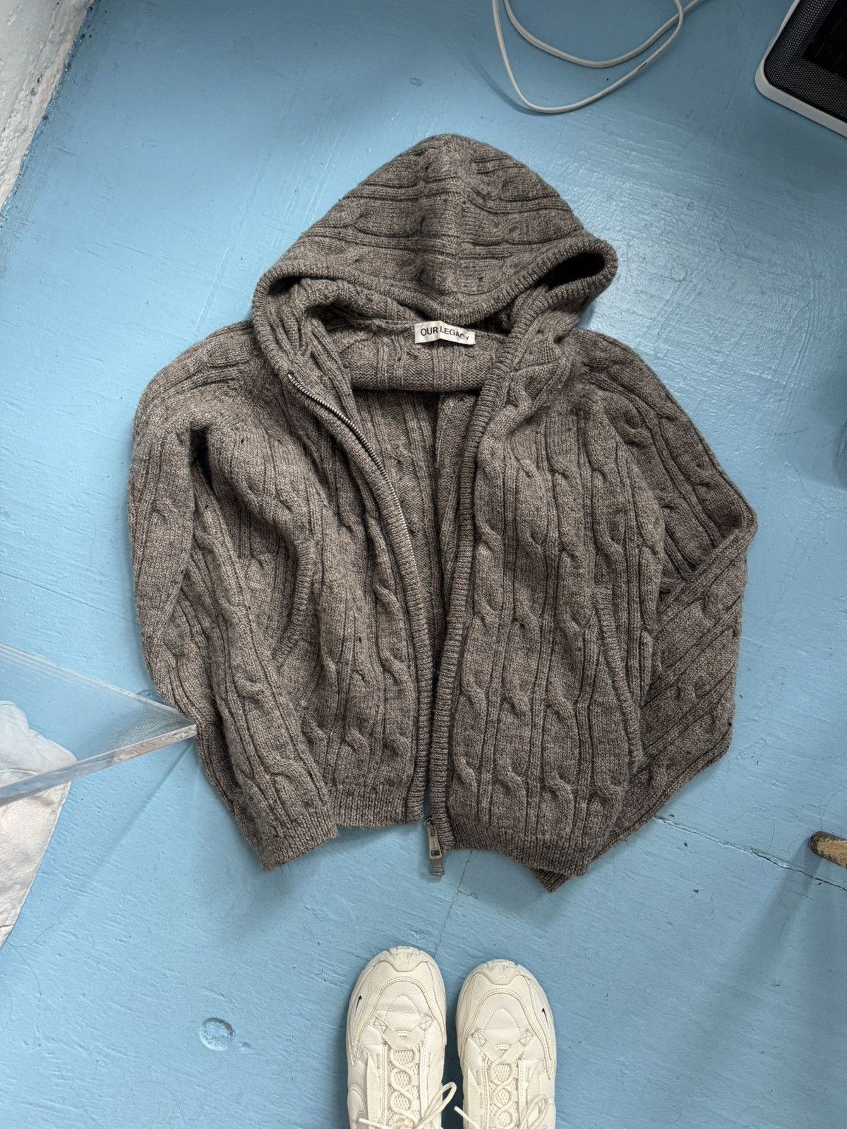 Our Legacy Our Legacy F24 Stable Melange Isels Wool Cable Knit Size US S / EU 44-46 / 1 - 1 Thumbnail