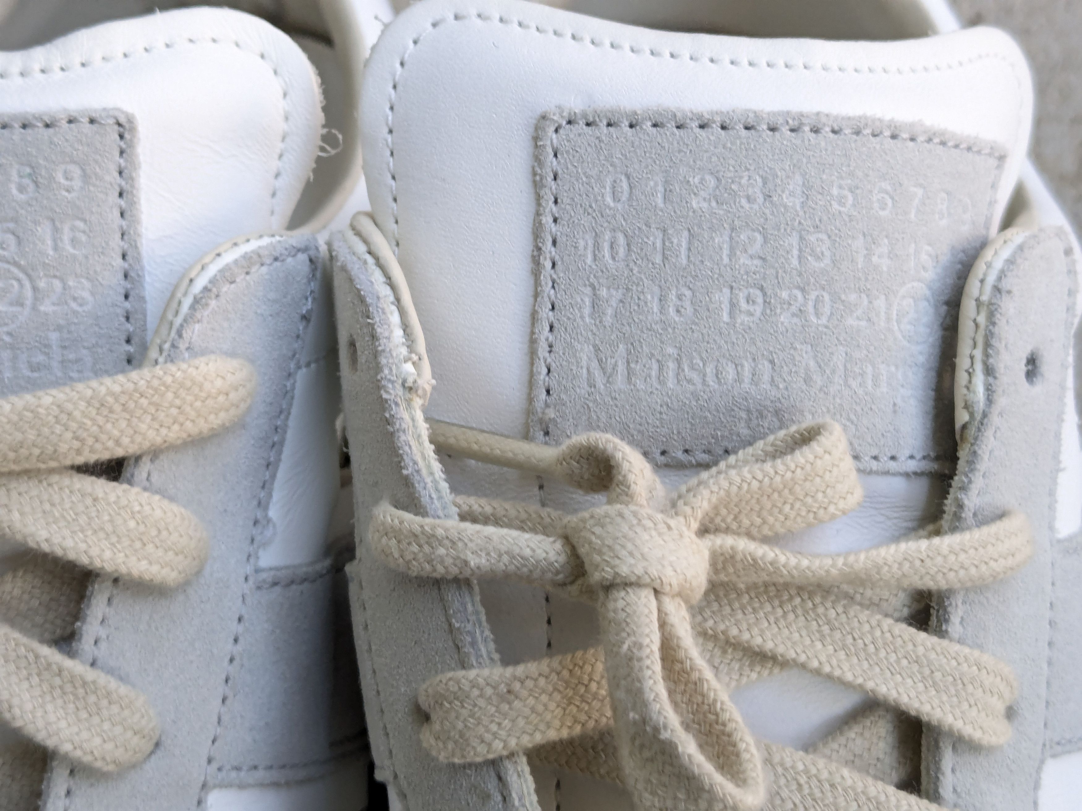 Maison Margiela Maison Margiela GAT White Gray 9 42 Leather Suede Low Tops Size US 9 / EU 42 - 3 Thumbnail