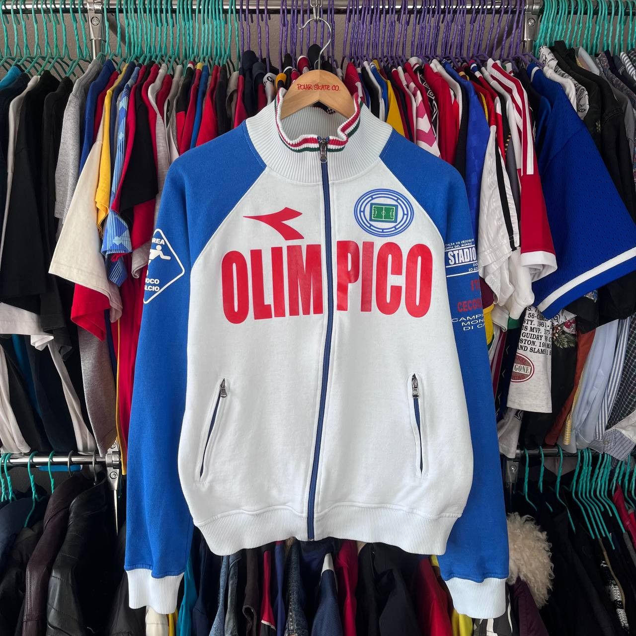 Diadora Diadora 'Olimpico' Italia Football Soccer Track Jacket Size US L / EU 52-54 / 3 - 1 Thumbnail