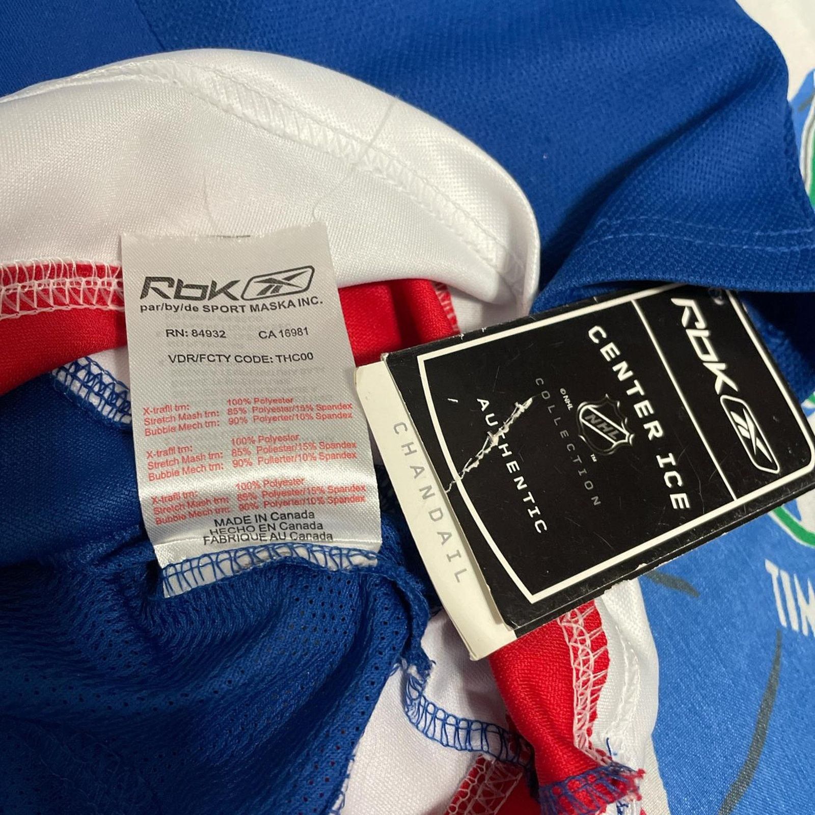 NHL × Reebok Reebok NHL Marc Staal Hockey Stanley Cup Fight Strap Jersey Size US XL / EU 56 / 4 - 7 Thumbnail