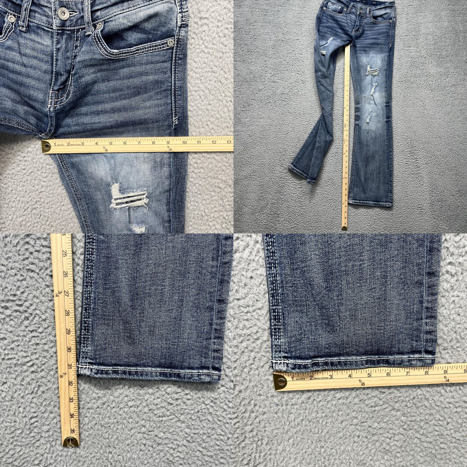 BKE BKE Aiden Jeans Mens 29x32 Distressed Medium Wash Stretch Straight Jeans Men Size US 29 - 10 Thumbnail