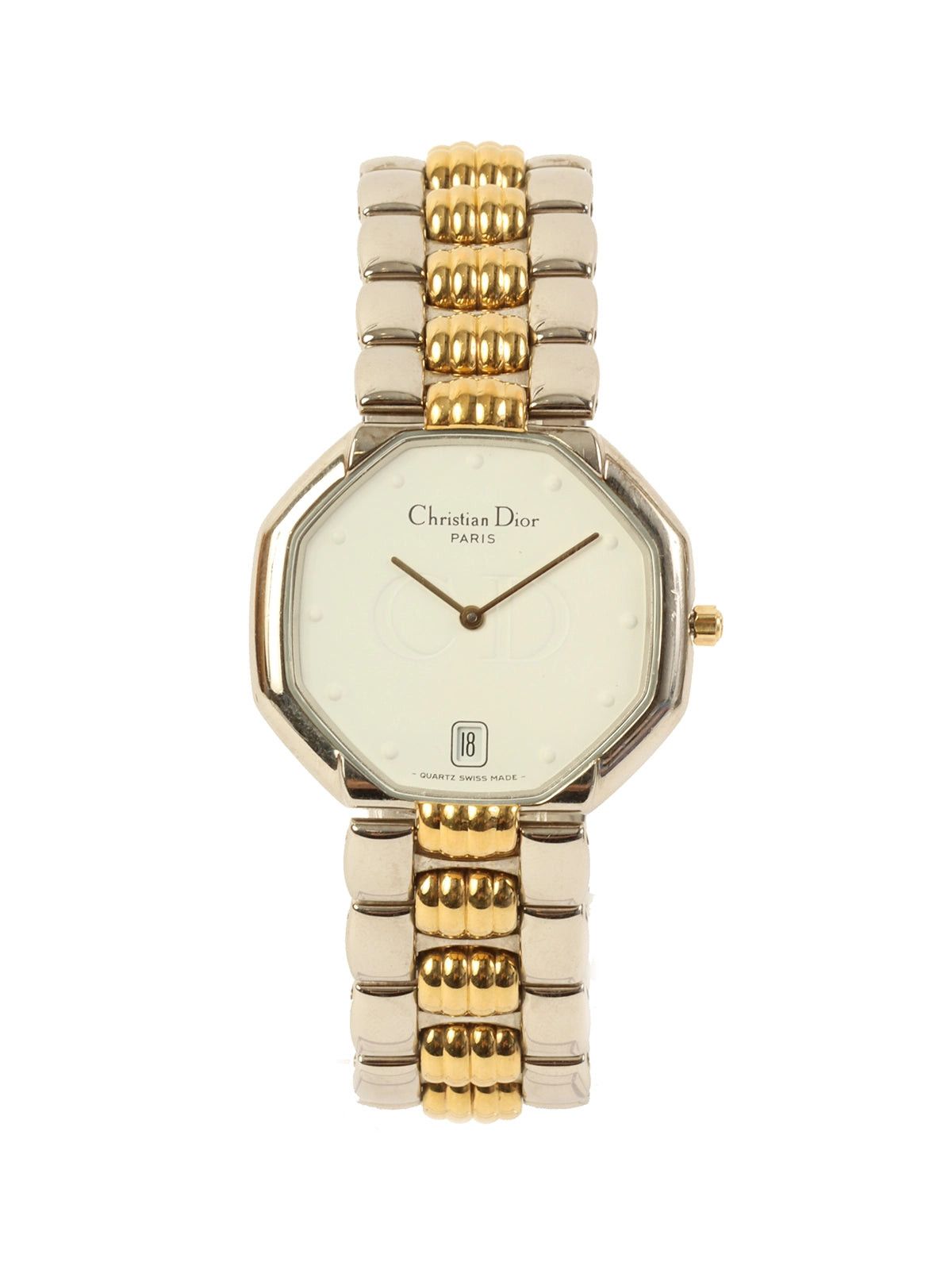 image of Dior Octagon Face Watch Silver/gold, Women's