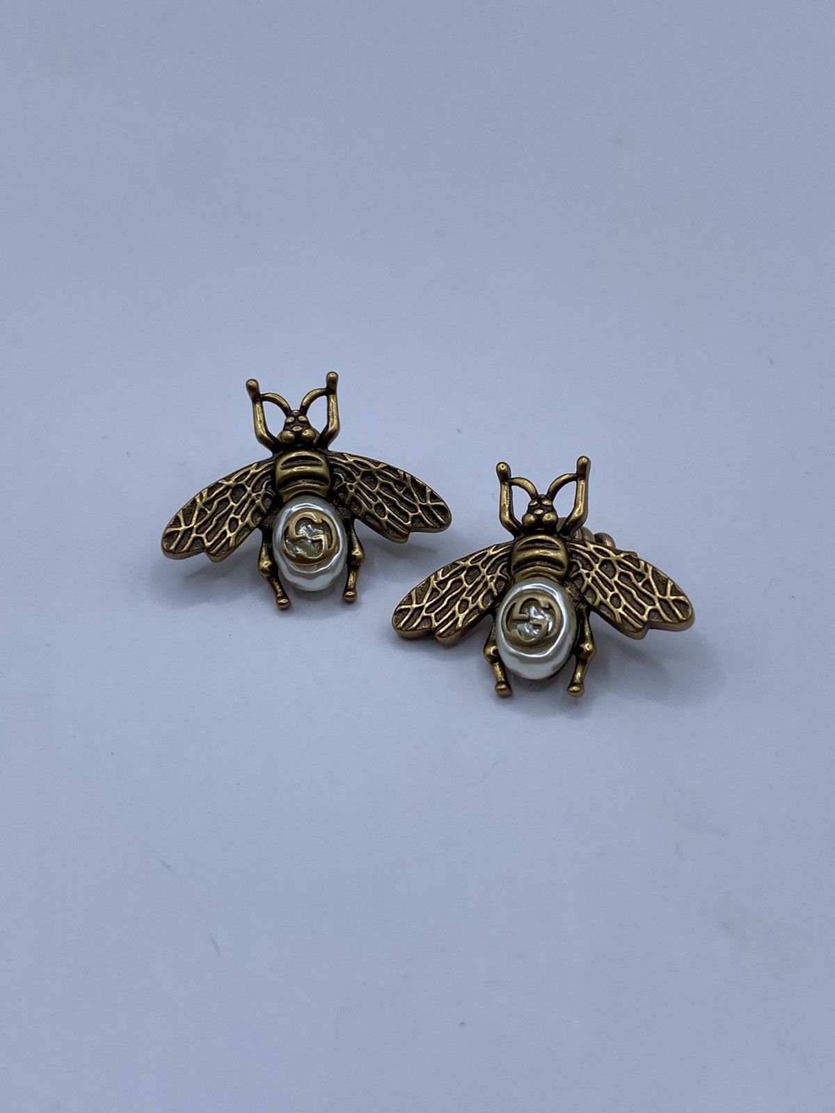 Gucci Gucci vintage GG logo pearl earrings Size ONE SIZE - 1 Thumbnail