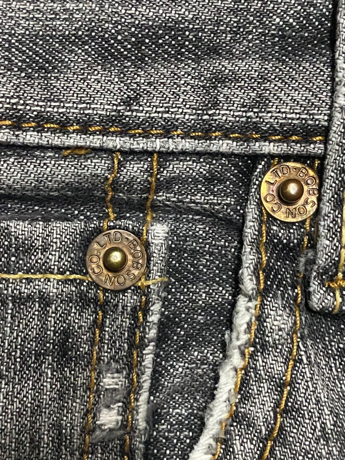 Japanese Brand Vintage Japan Brand Bobson Fade Black Distressed Loose Jeans Size US 32 / EU 48 - 8 Thumbnail