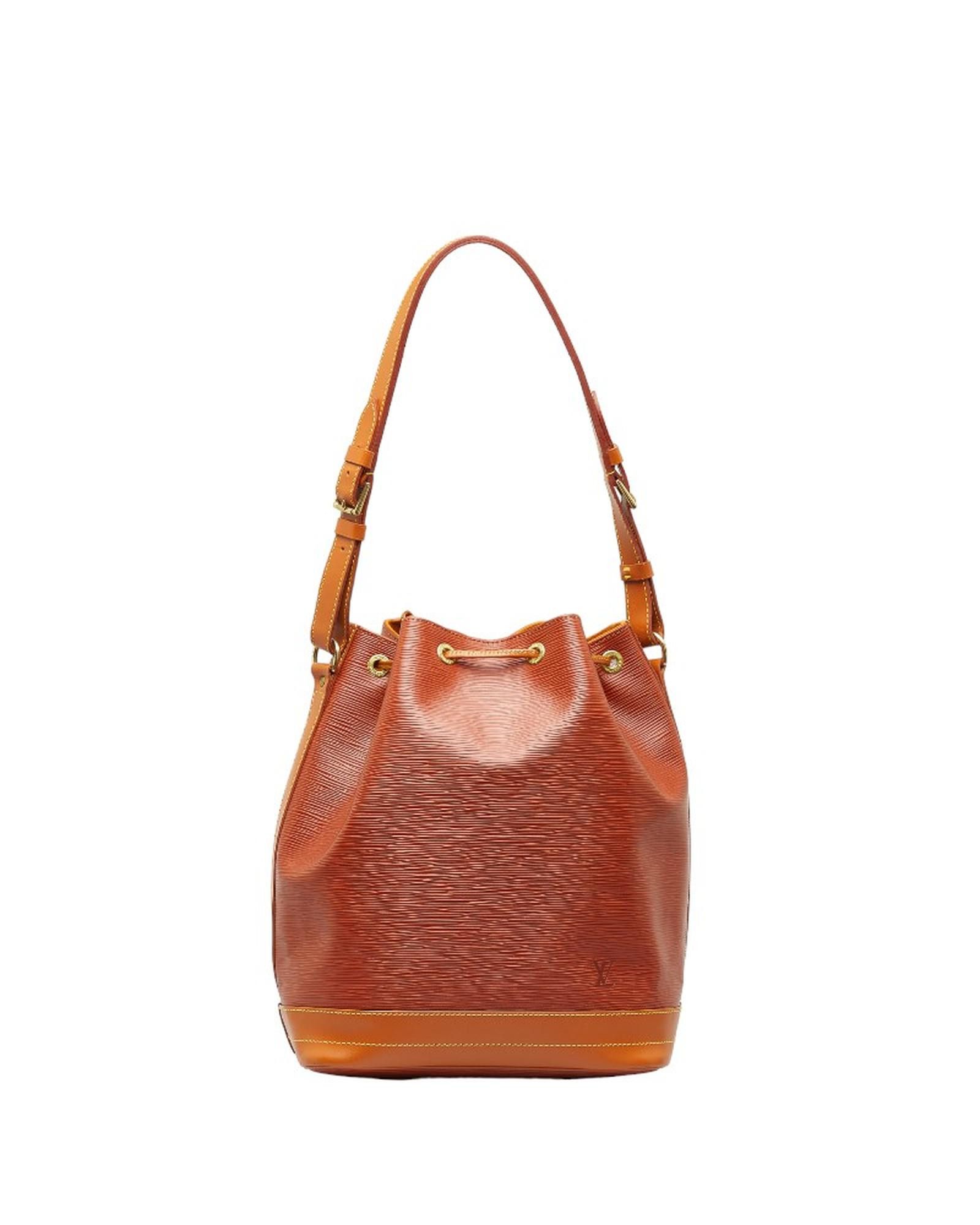 image of Louis Vuitton Bicolor Epi Noe Bag In Brown By Luxury Designer, Women's