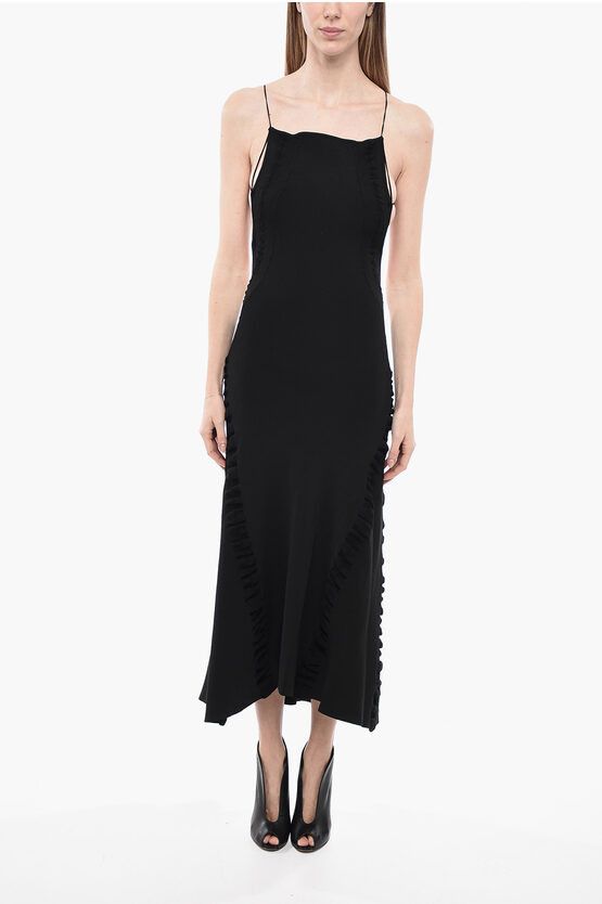 image of Jacquemus Bare-Back Design La Robe Maille Midi Dress in Black, Women's (Size Medium)