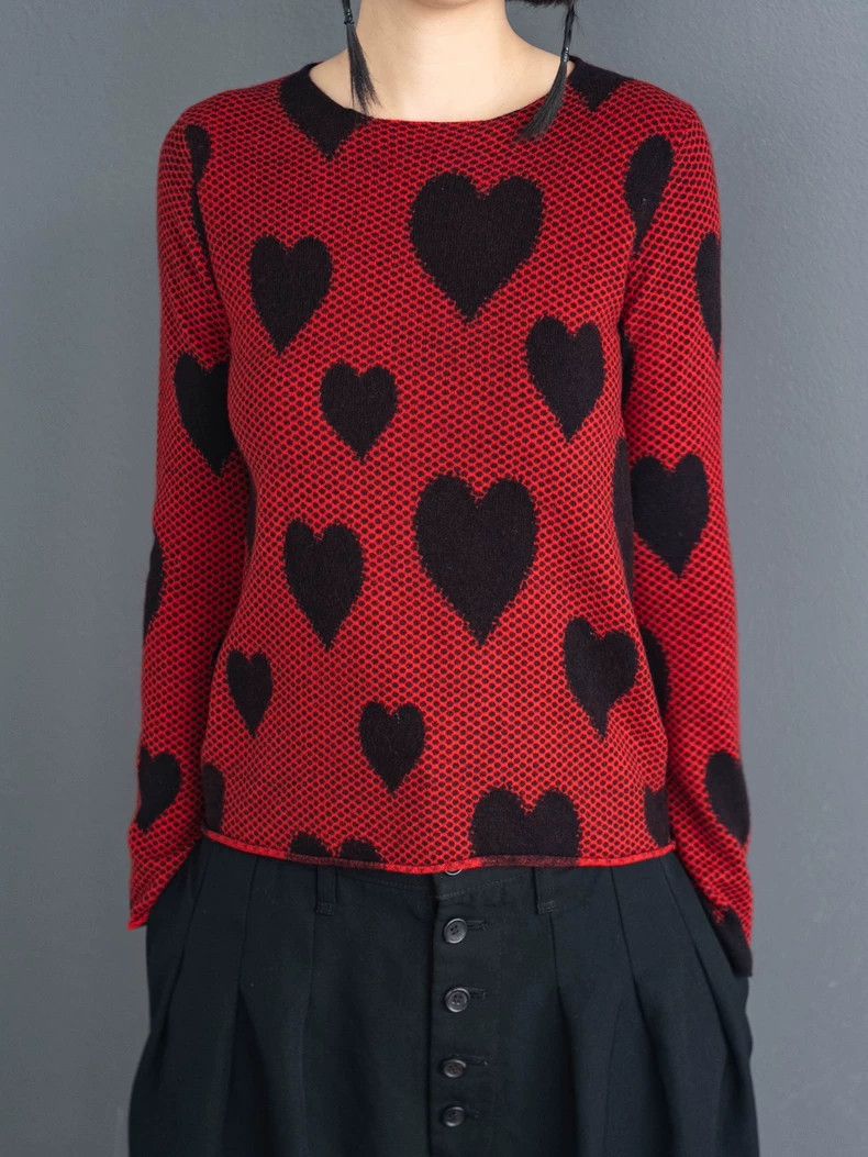 Comme des Garcons Comme Des Garcons Red love wool knit top Size S / US 4 / IT 40 - 6 Thumbnail