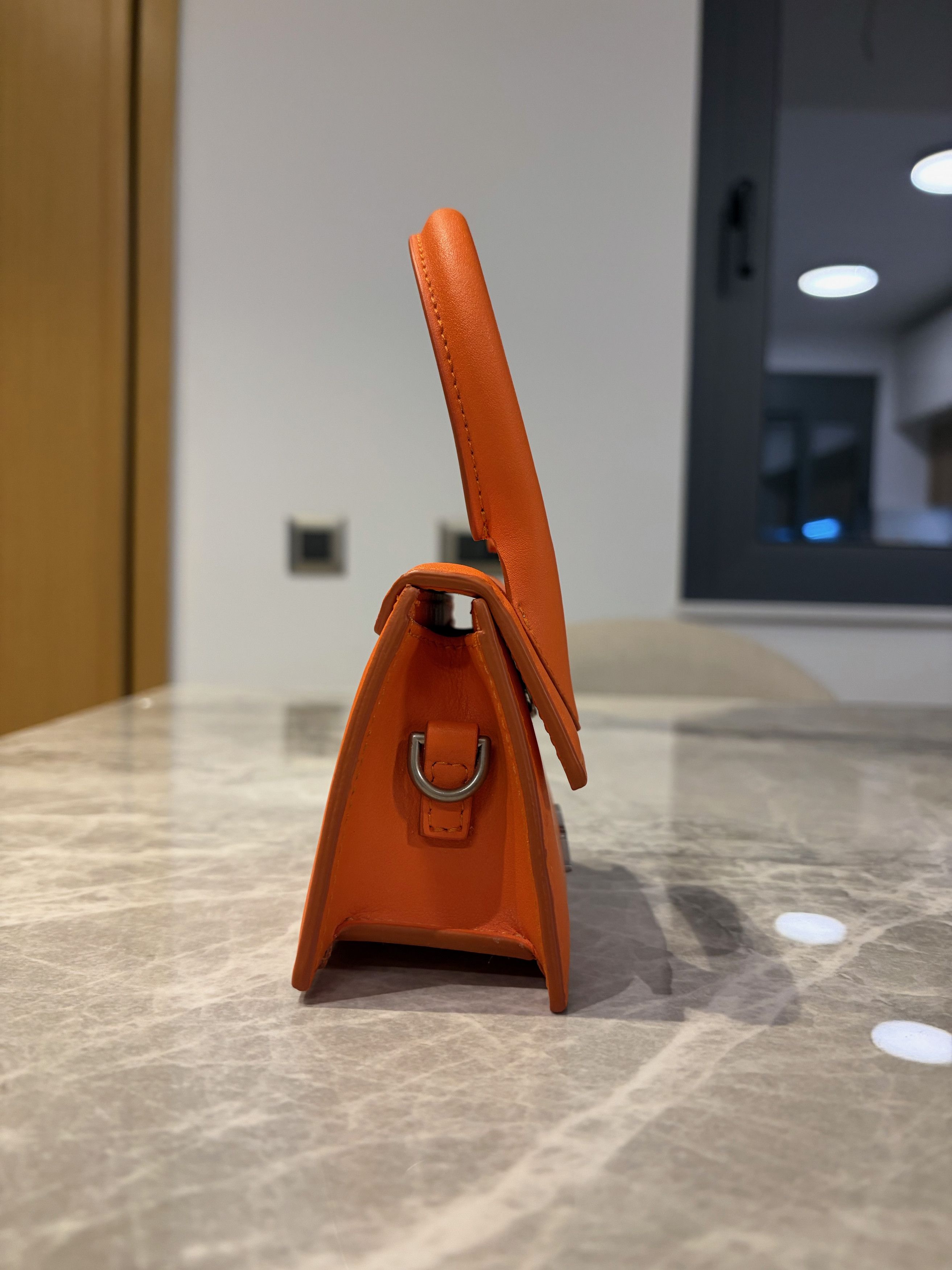 Jacquemus Jacquemus Le Chiquito Mini Leather Handbag in ORANGE Size ONE SIZE - 4 Thumbnail
