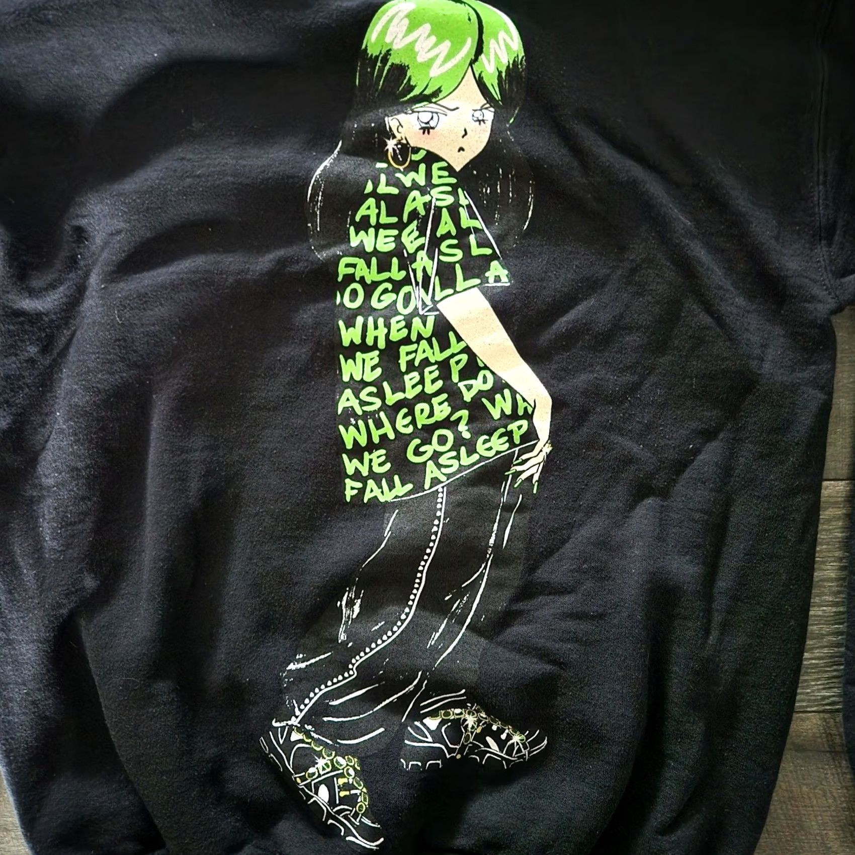 Vintage Billie Eilish Womens Hoodie Sweatshirt Merch Black Pullover XS Extra Small Kangaroo Pockets Knit Fleece Growl? Size XS / US 0-2 / IT 36-38 - 2 Thumbnail