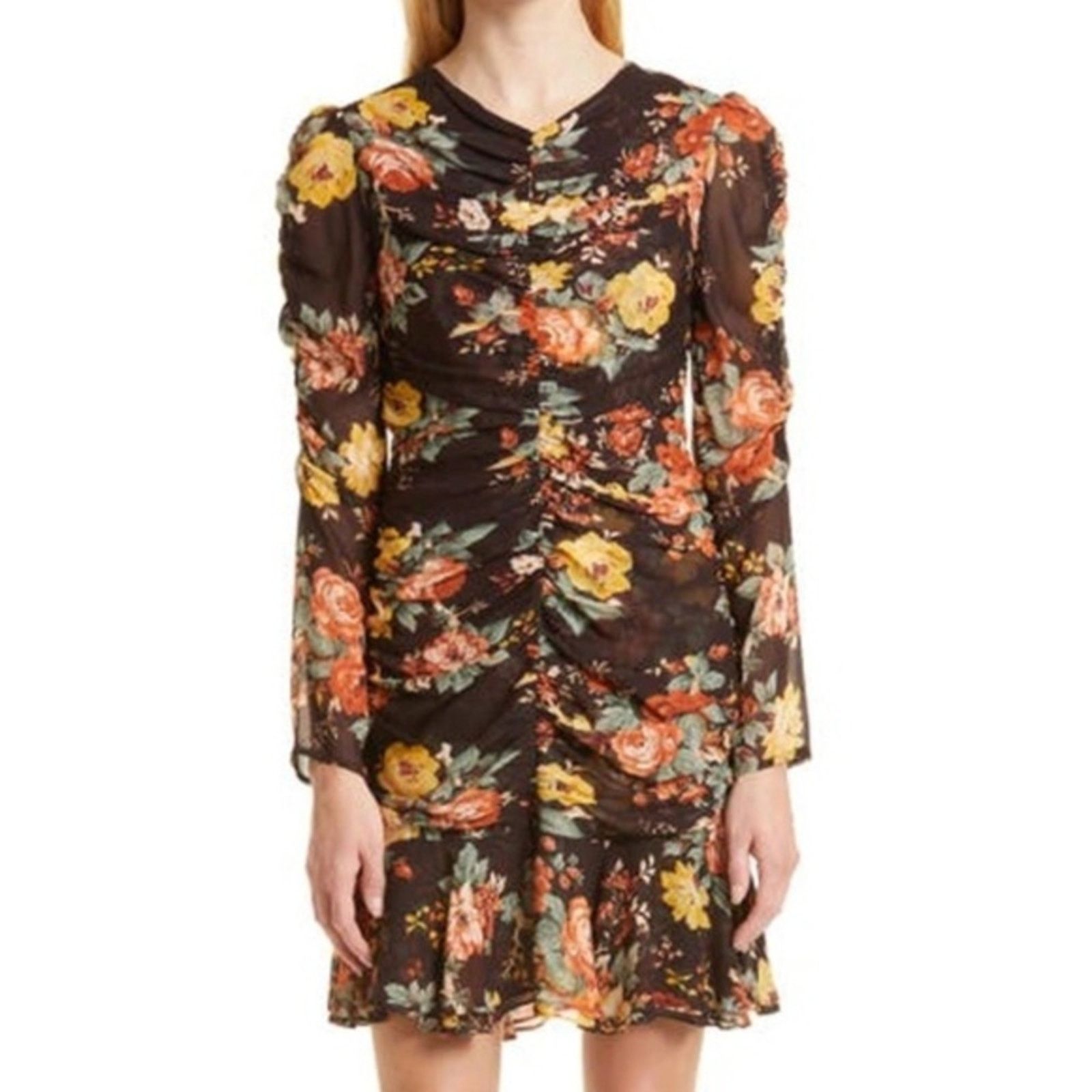 Veronica Beard Veronica Beard. Hedera Silk Floral Mini Dress. Size M / US 6-8 / IT 42-44 - 5 Thumbnail